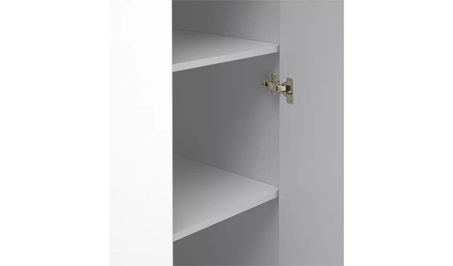 Assembled Malibu 3 Door 4 Drawer Mirror Wardrobe - Grey
