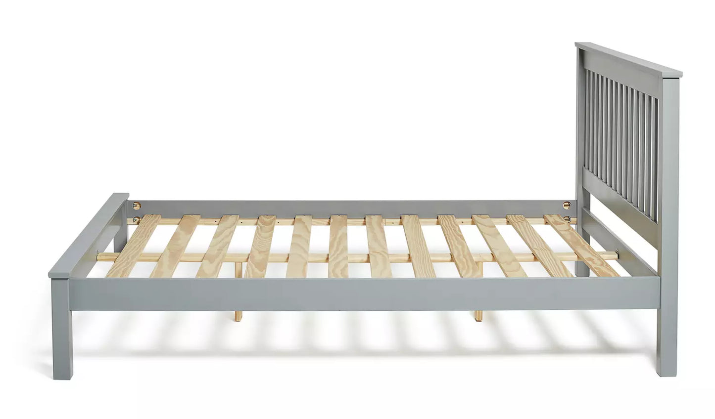 Habitat Aspley Double Wooden Bed Frame - Grey