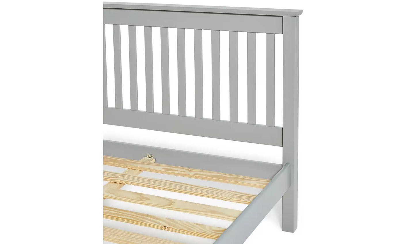 Habitat Aspley Double Wooden Bed Frame - Grey