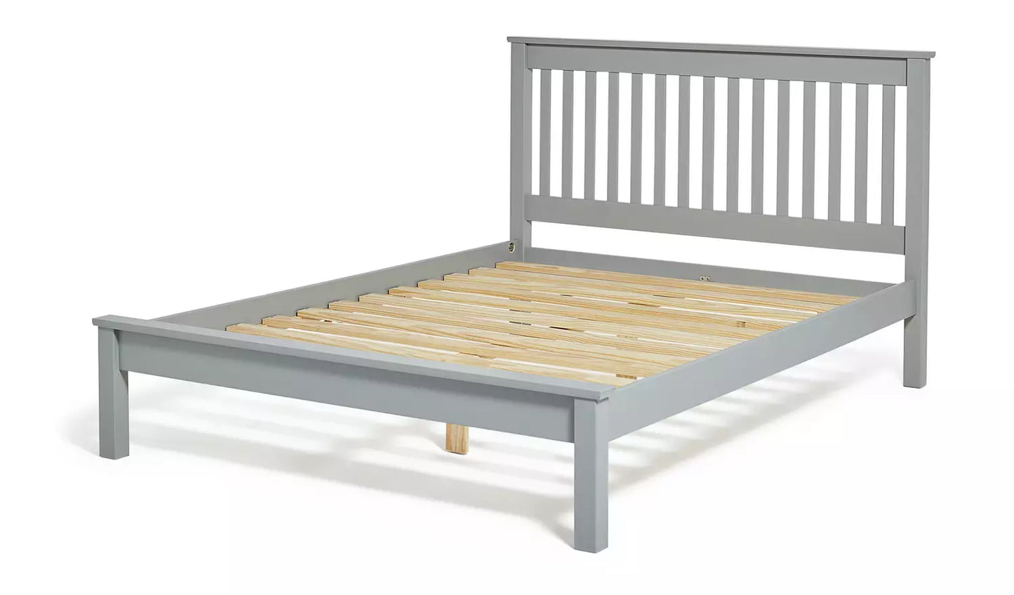 Habitat Aspley Double Wooden Bed Frame - Grey