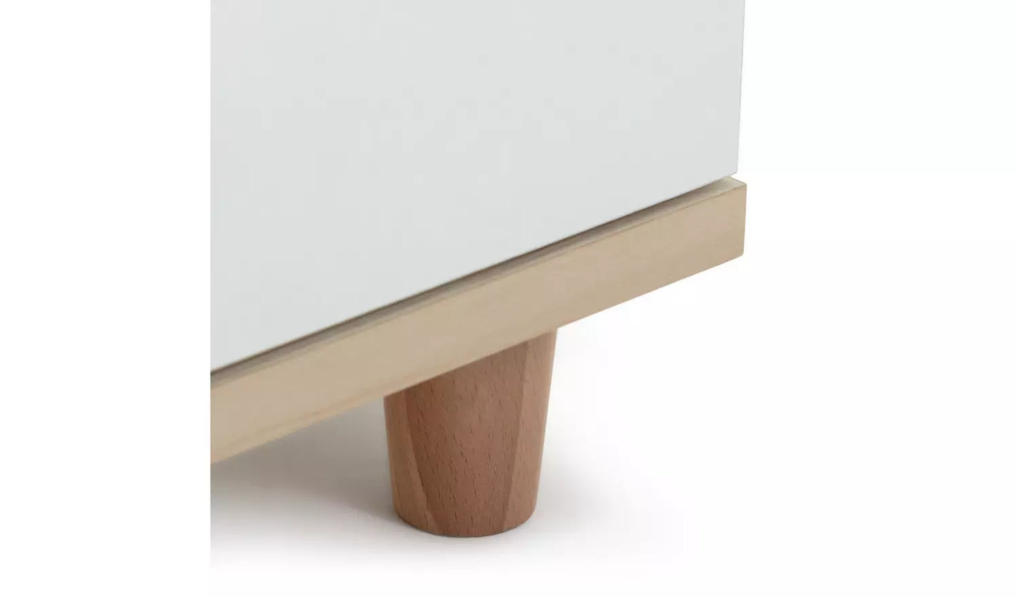Assembled Habitat Melby 4 Chest of Drawers - White and Acacia