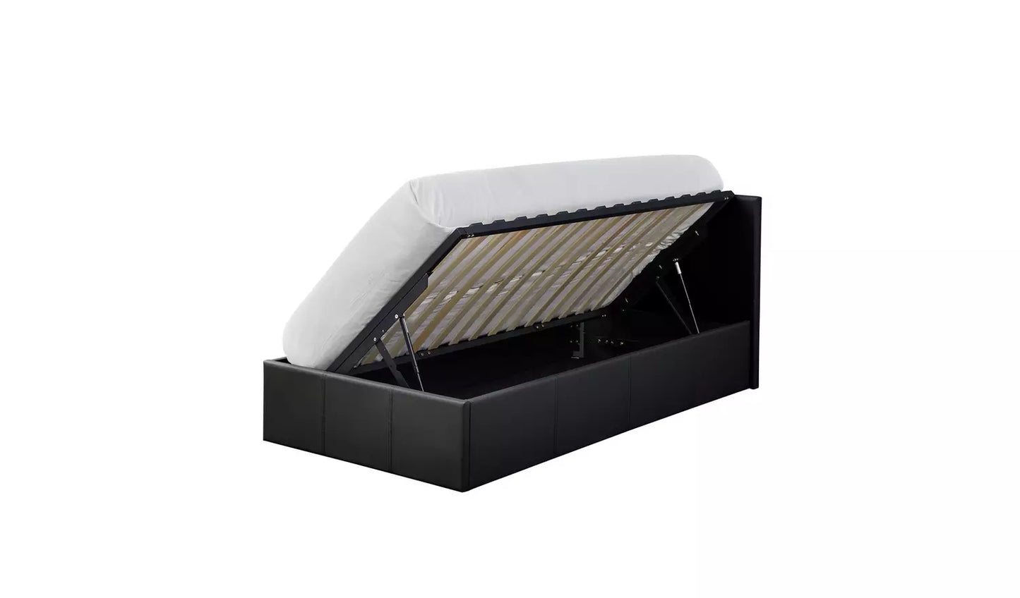 Lavendon Single Side Open Ottoman Bed Frame-Black
