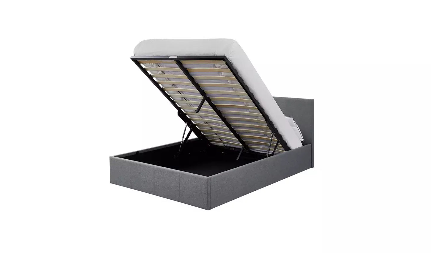 Assembled Heathdon Small Double End Lift Ottoman Bed - Grey