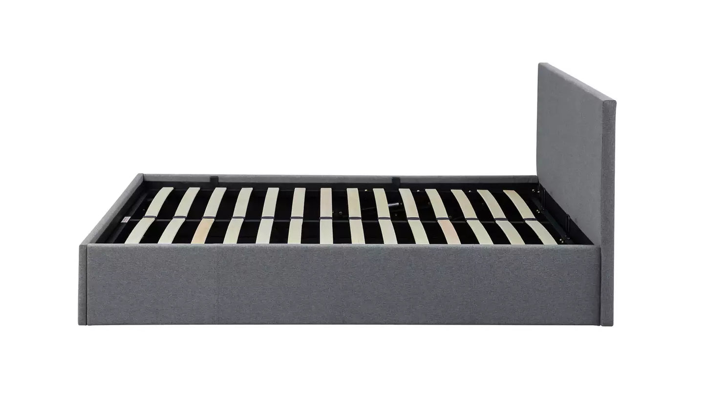 Assembled Heathdon Small Double End Lift Ottoman Bed - Grey