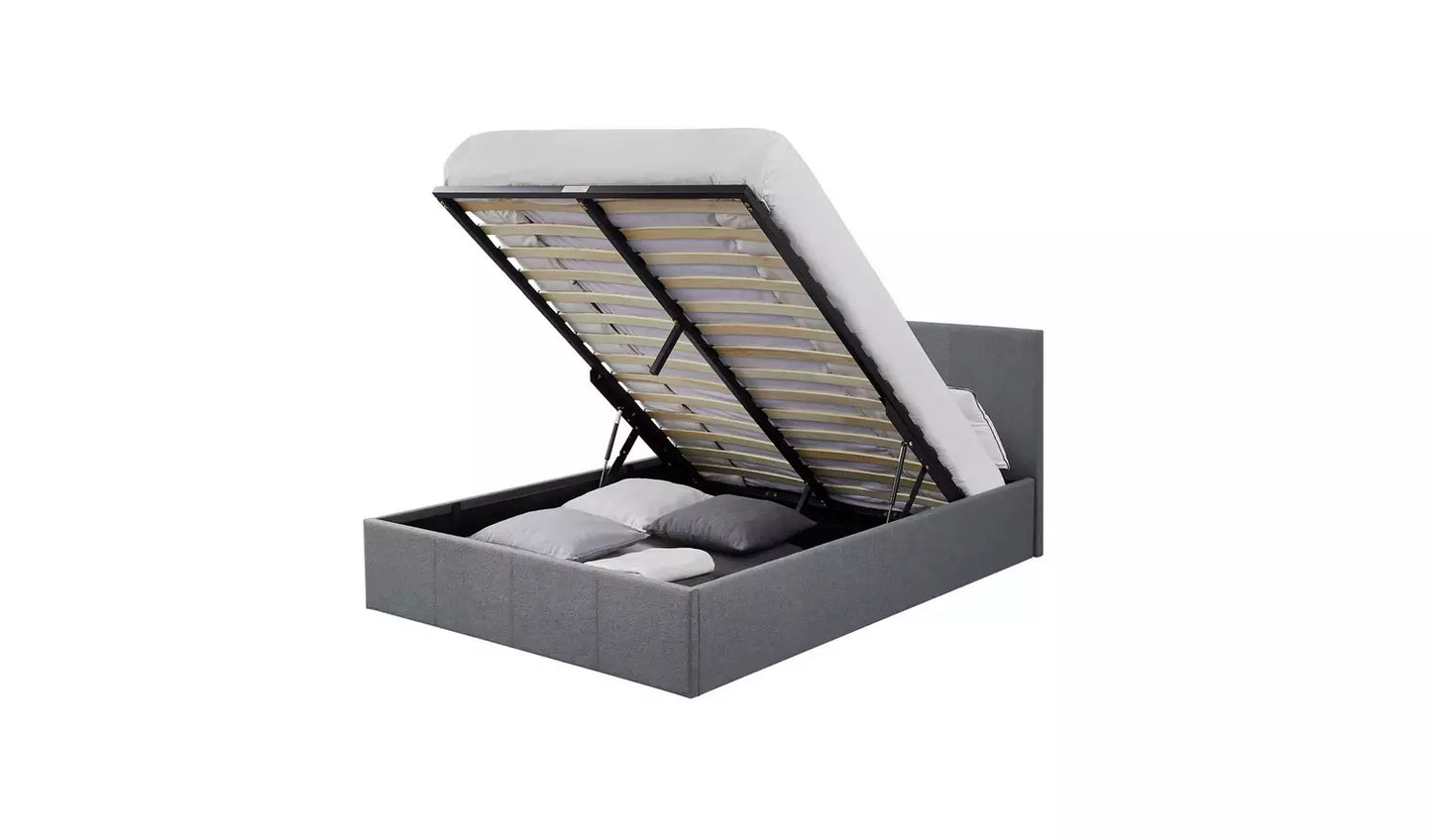 Assembled Heathdon Small Double End Lift Ottoman Bed - Grey