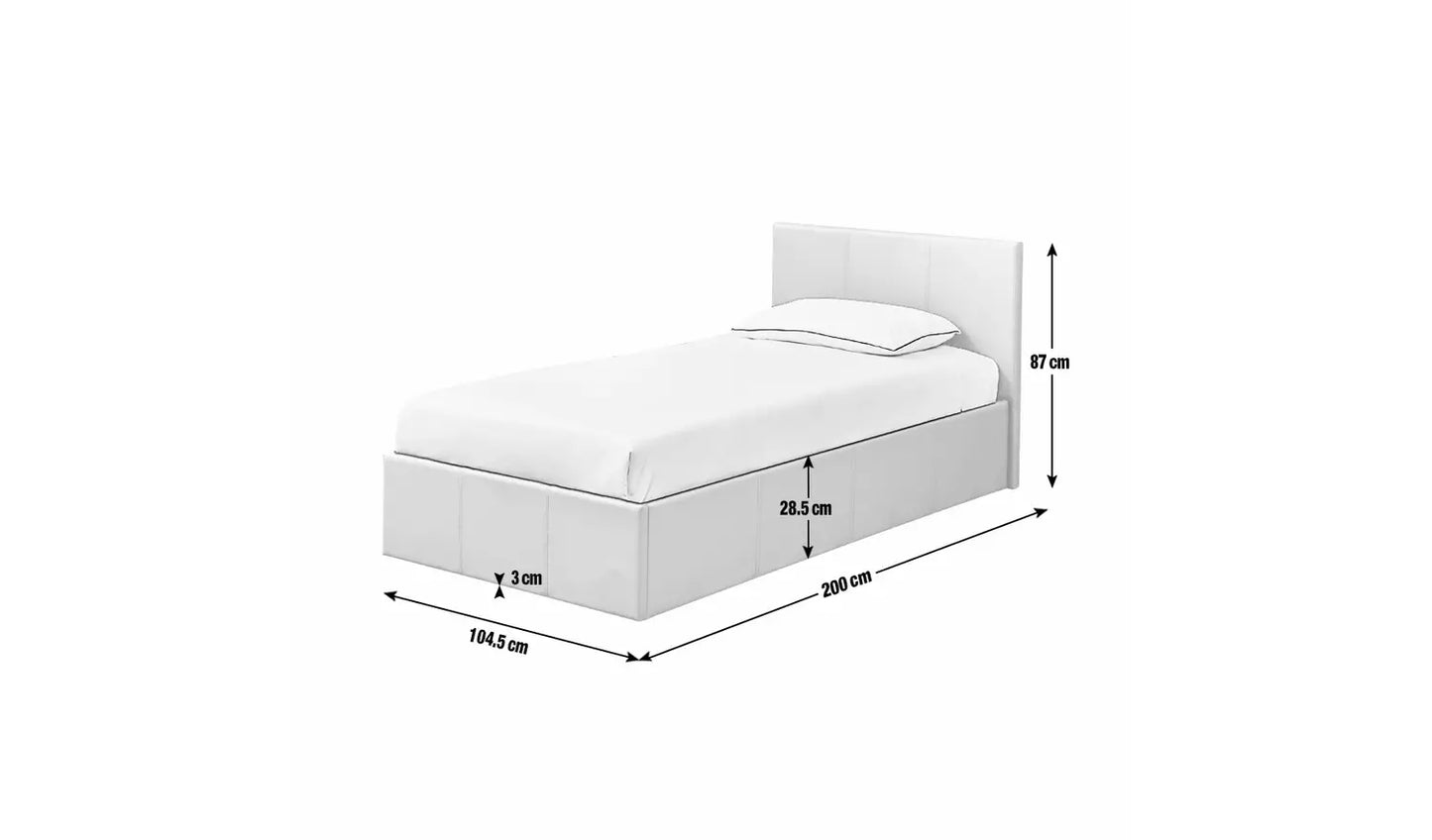 Lavendon Single Side Open Ottoman Bed Frame- Grey
