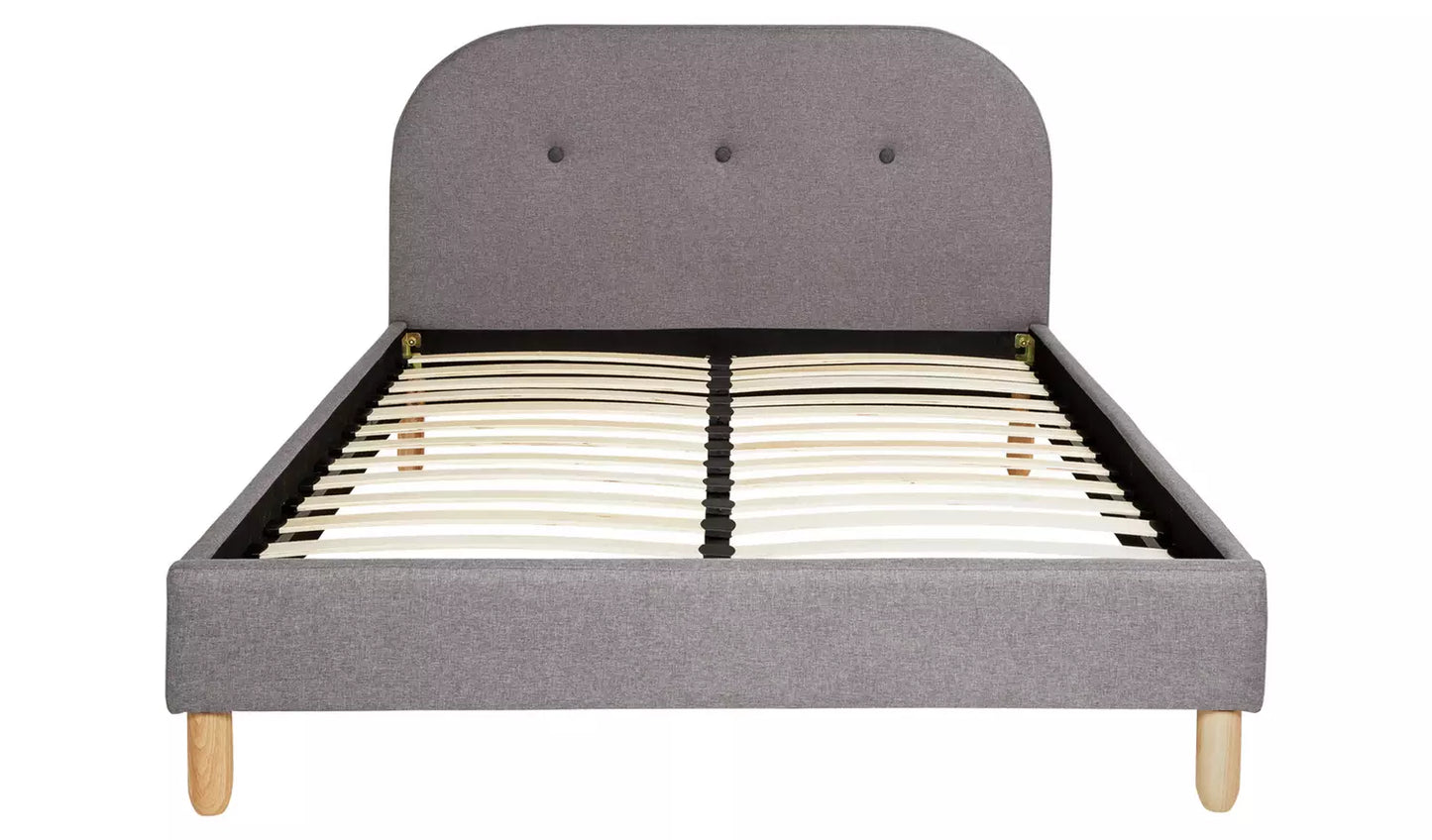Assembled Habitat Elin Double Fabric Bed Frame - Grey