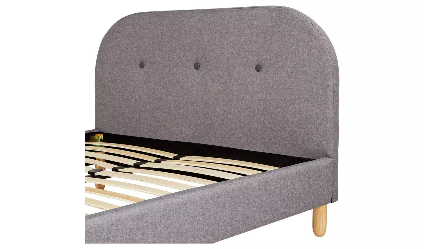 Assembled Habitat Elin Double Fabric Bed Frame - Grey