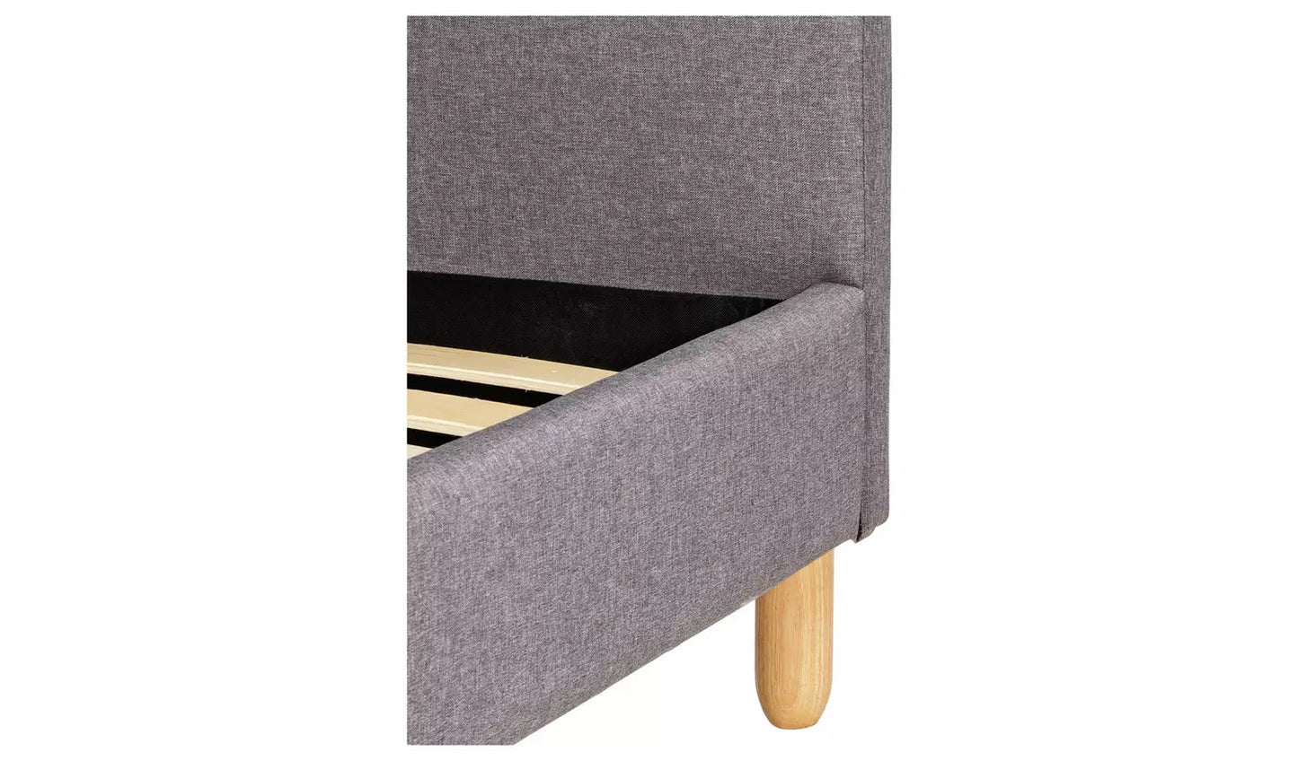 Assembled Habitat Elin Double Fabric Bed Frame - Grey