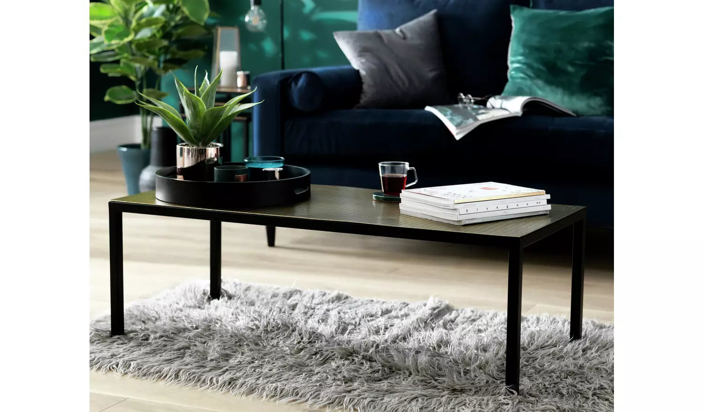 Assembled Raza Coffee Table - Brass