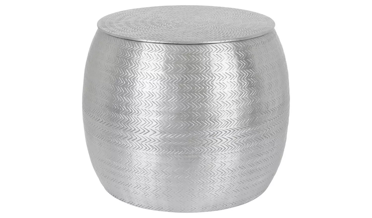 Assembled Habitat Sona Storage Side Table - Silver