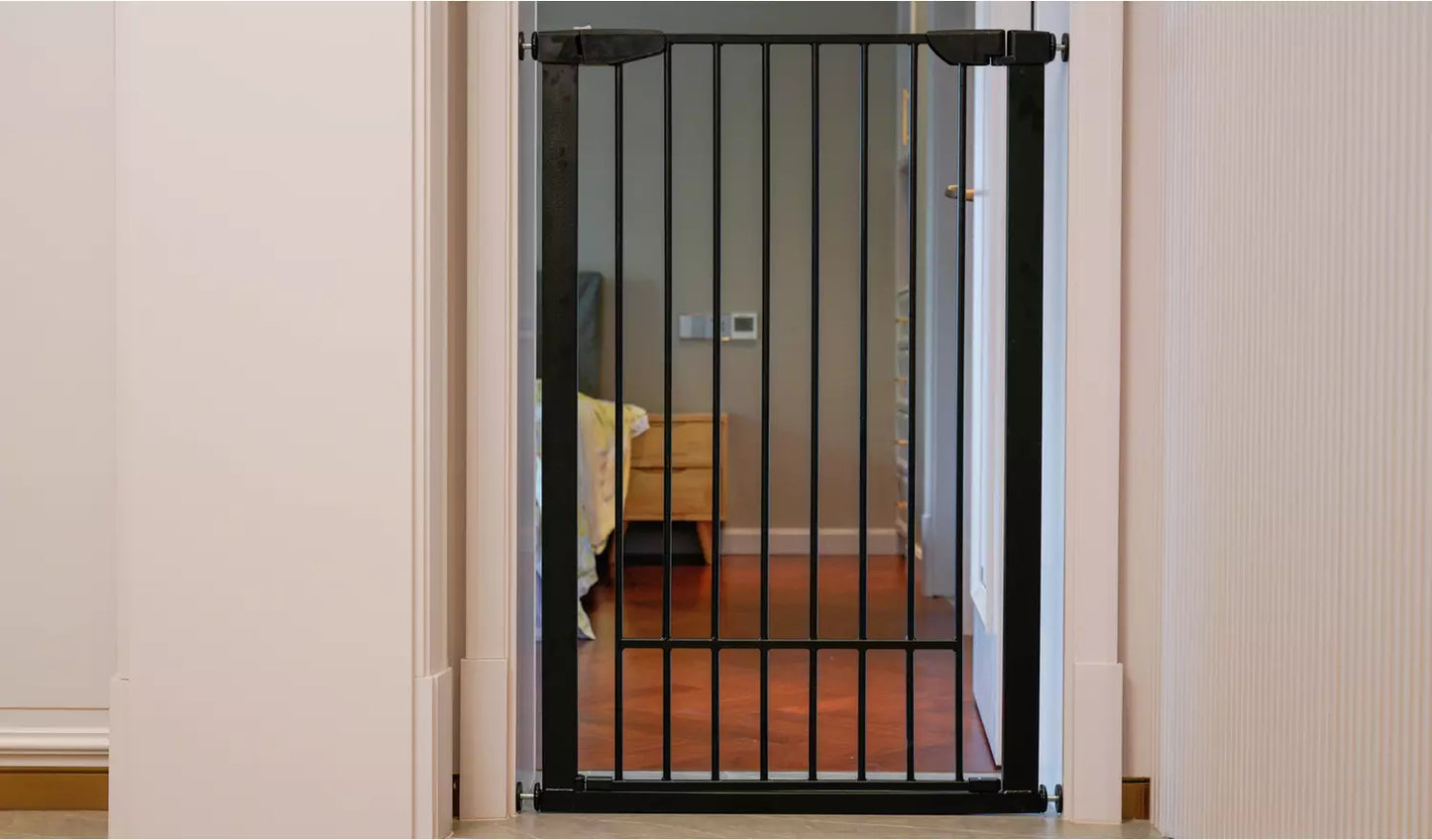 Extra Tall Pressure Fit Pet Gate - Black
