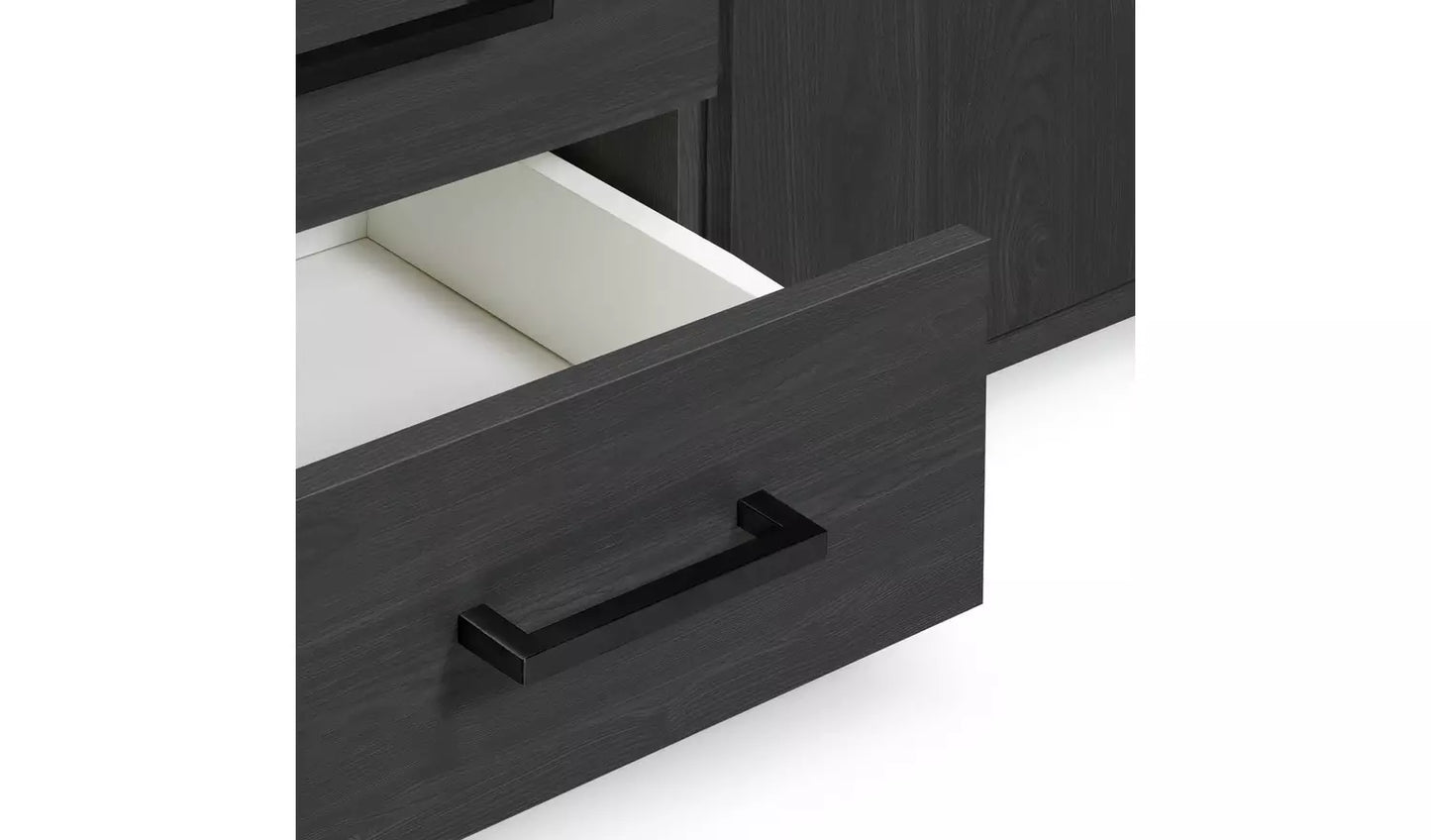 Oslo 3 Door 3 Drawer Wardrobe - Black Oak Effect