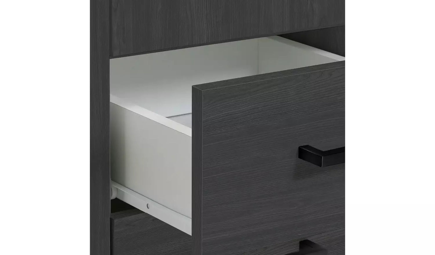 Oslo 3 Door 3 Drawer Wardrobe - Black Oak Effect