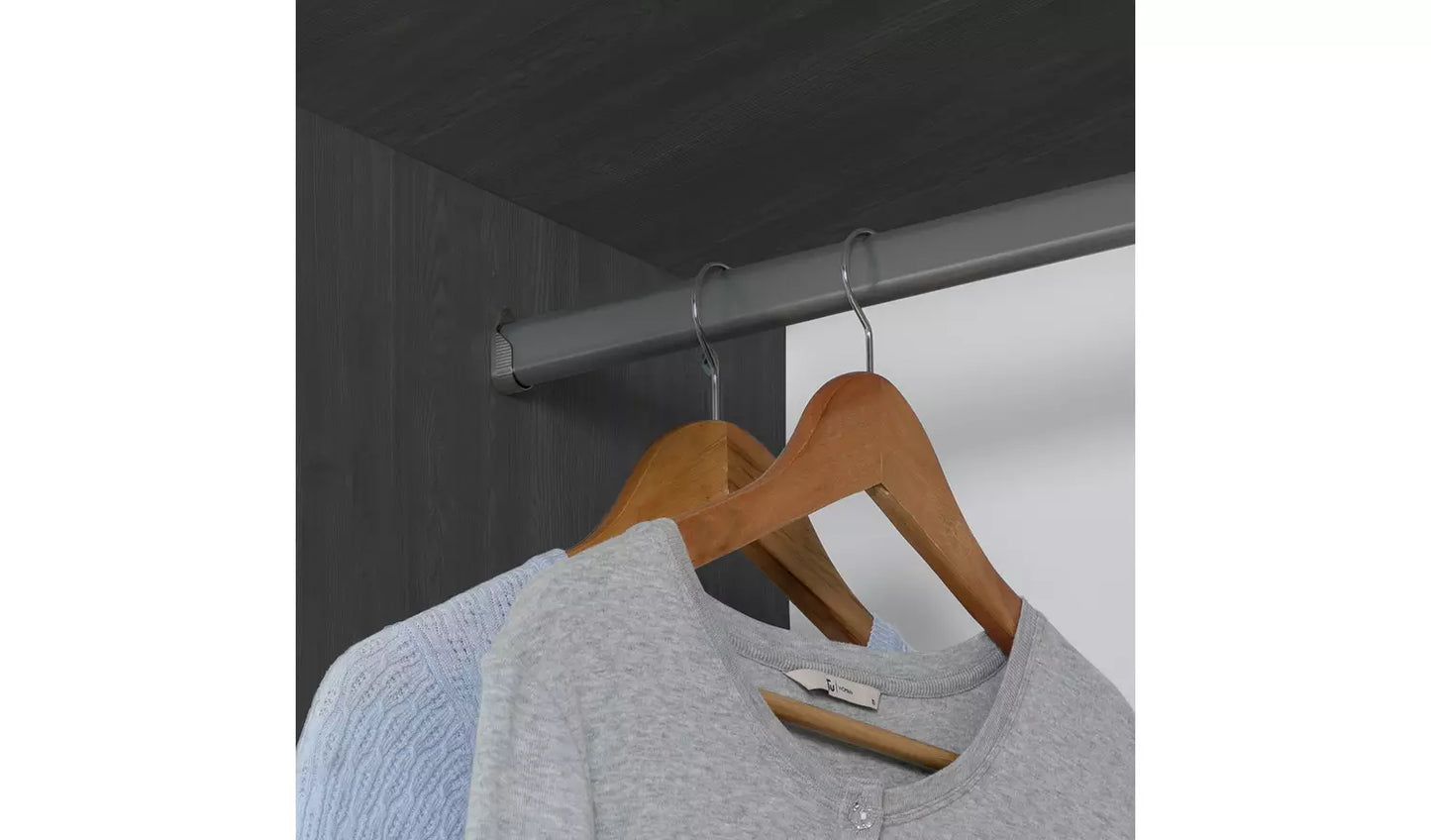 Oslo 3 Door 3 Drawer Wardrobe - Black Oak Effect