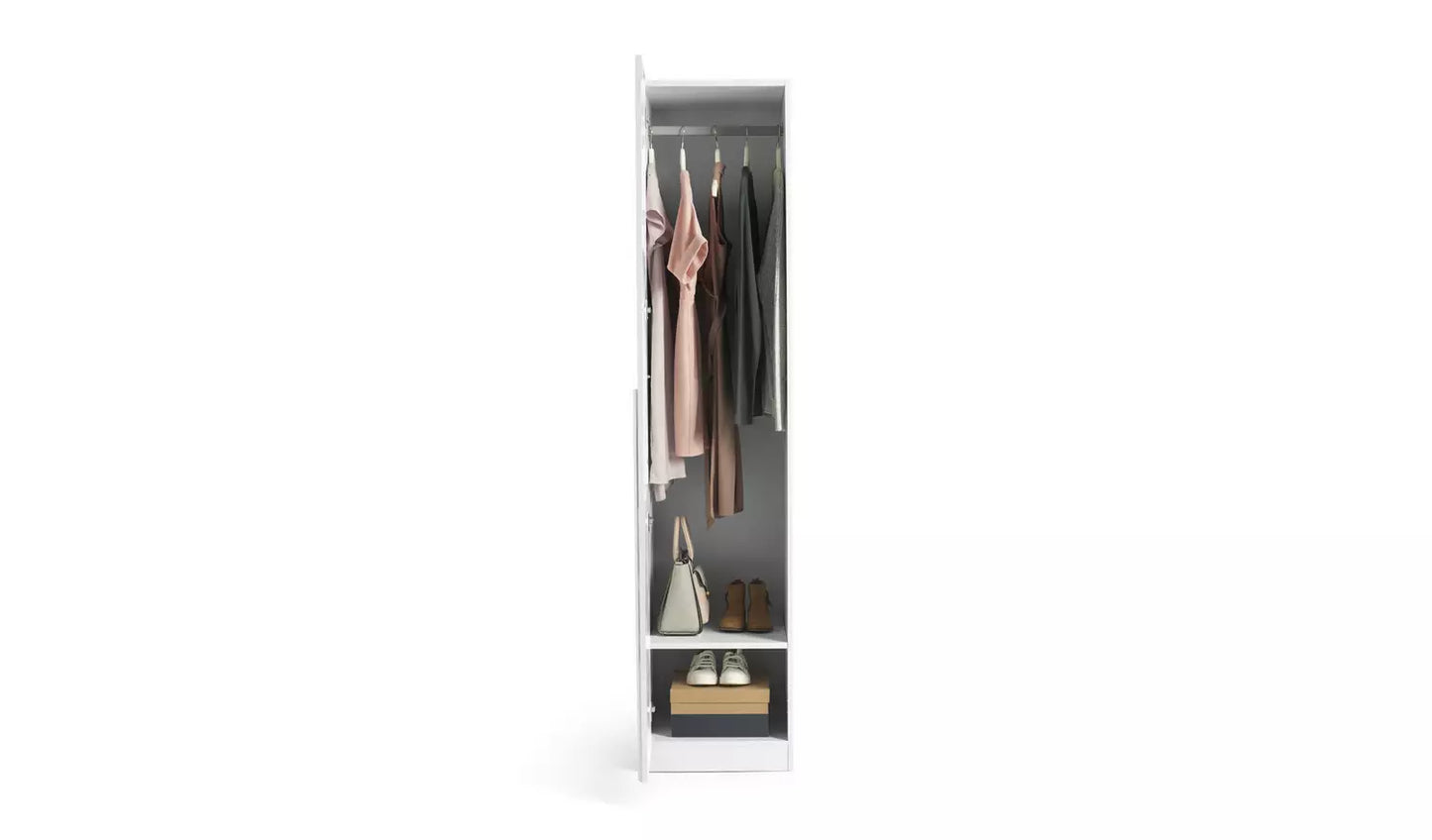 Habitat Munich 1 Door Wardrobe - White