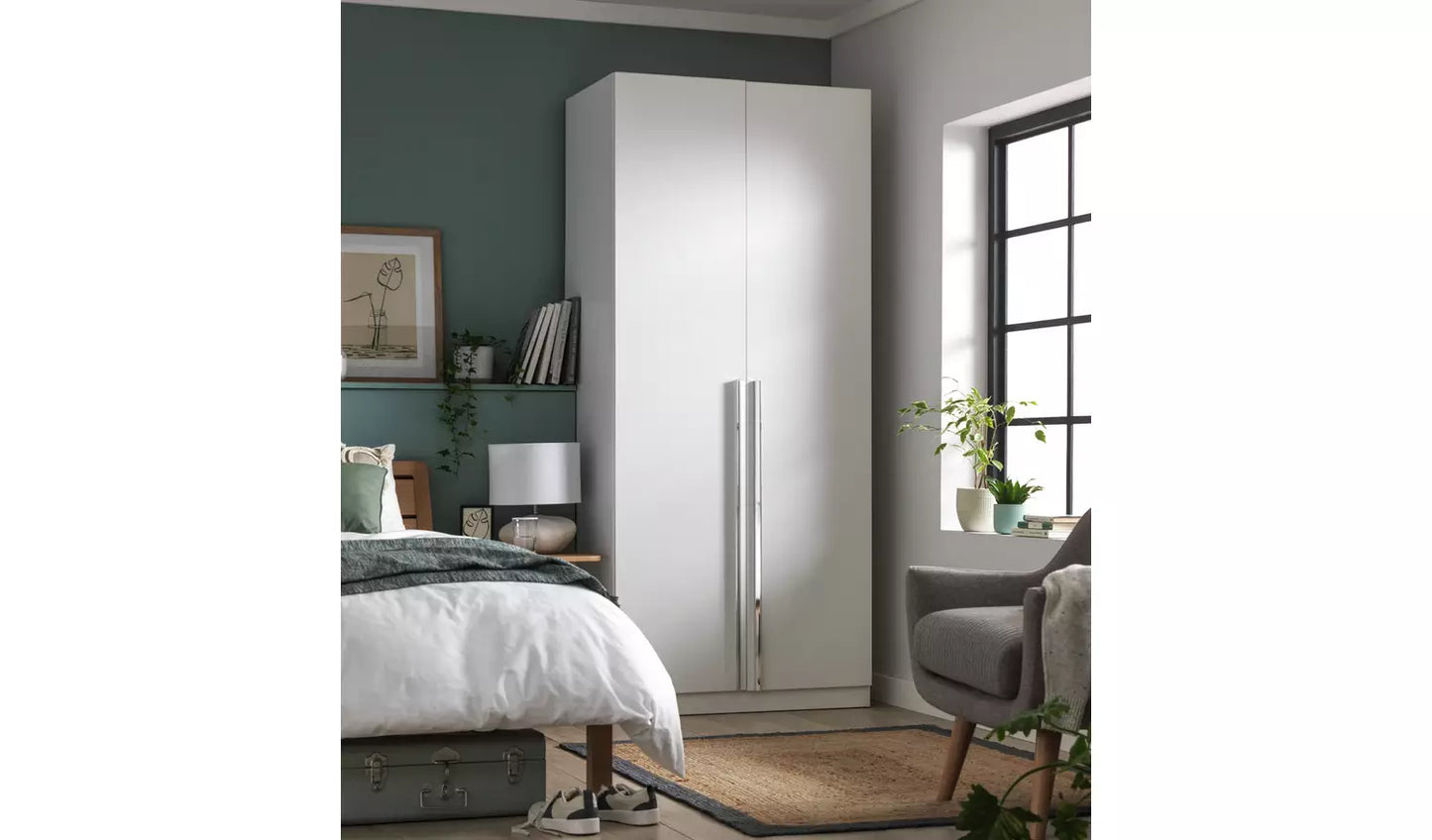 Habitat Munich 2 Door Wardrobe - White