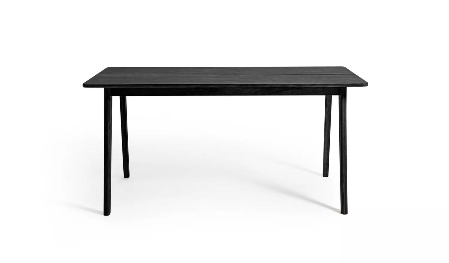 Large 190cm - Habitat Nel Wood Veneer Dining Table - Black