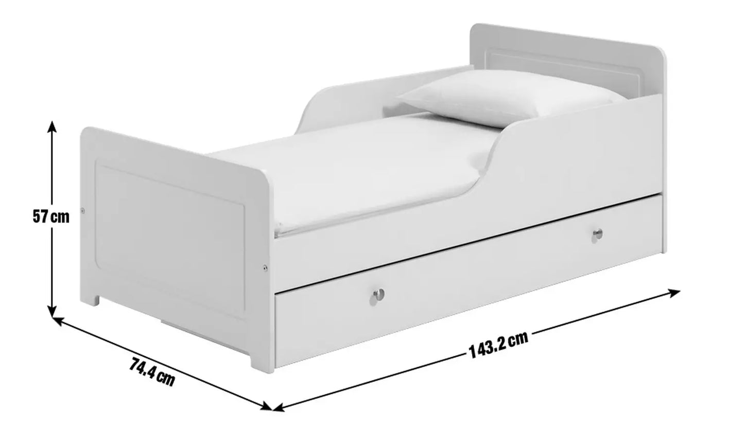 Habitat Brooklyn Toddler Bed With Drawer - White
