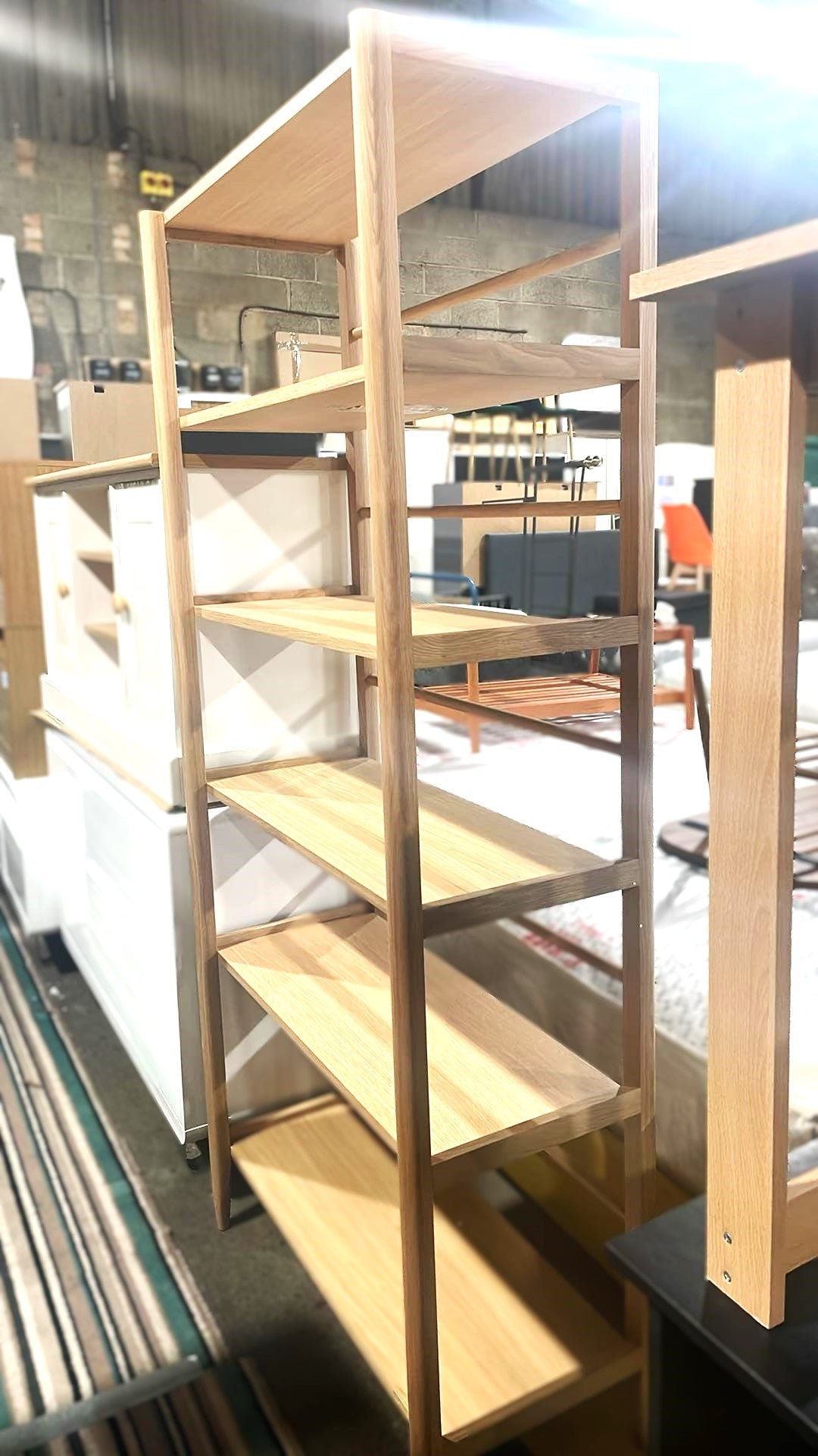 Assembled Habitat Cornelia Oak Veneer Bookcase