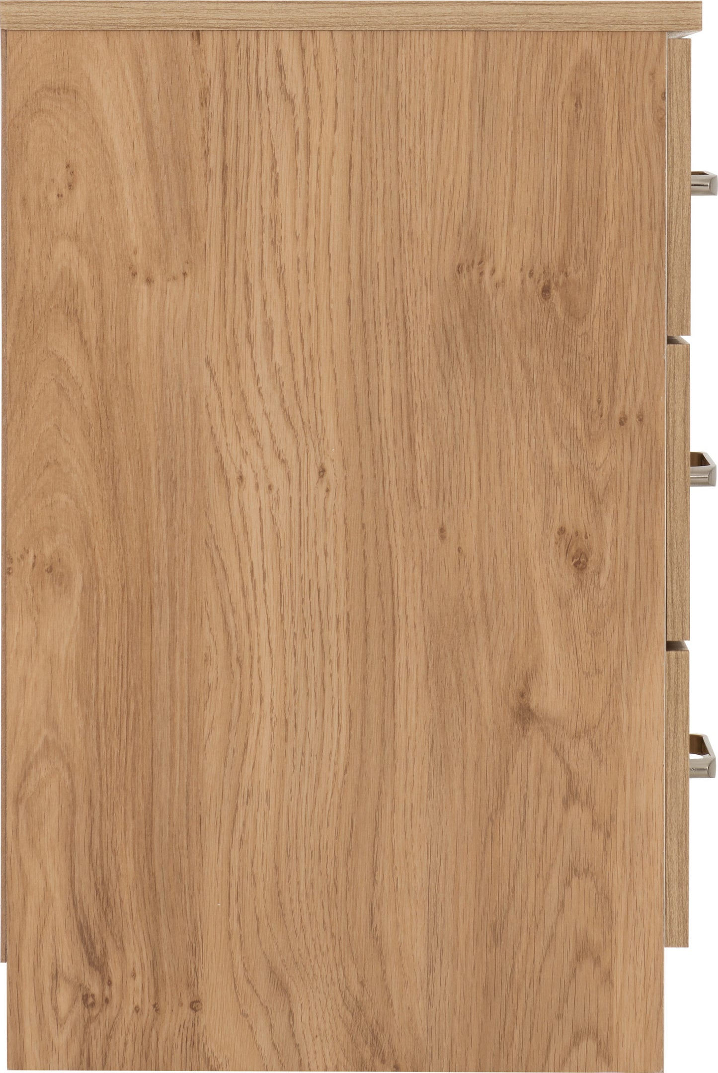 New 3 Drawer Bedside Table - Oak Effect