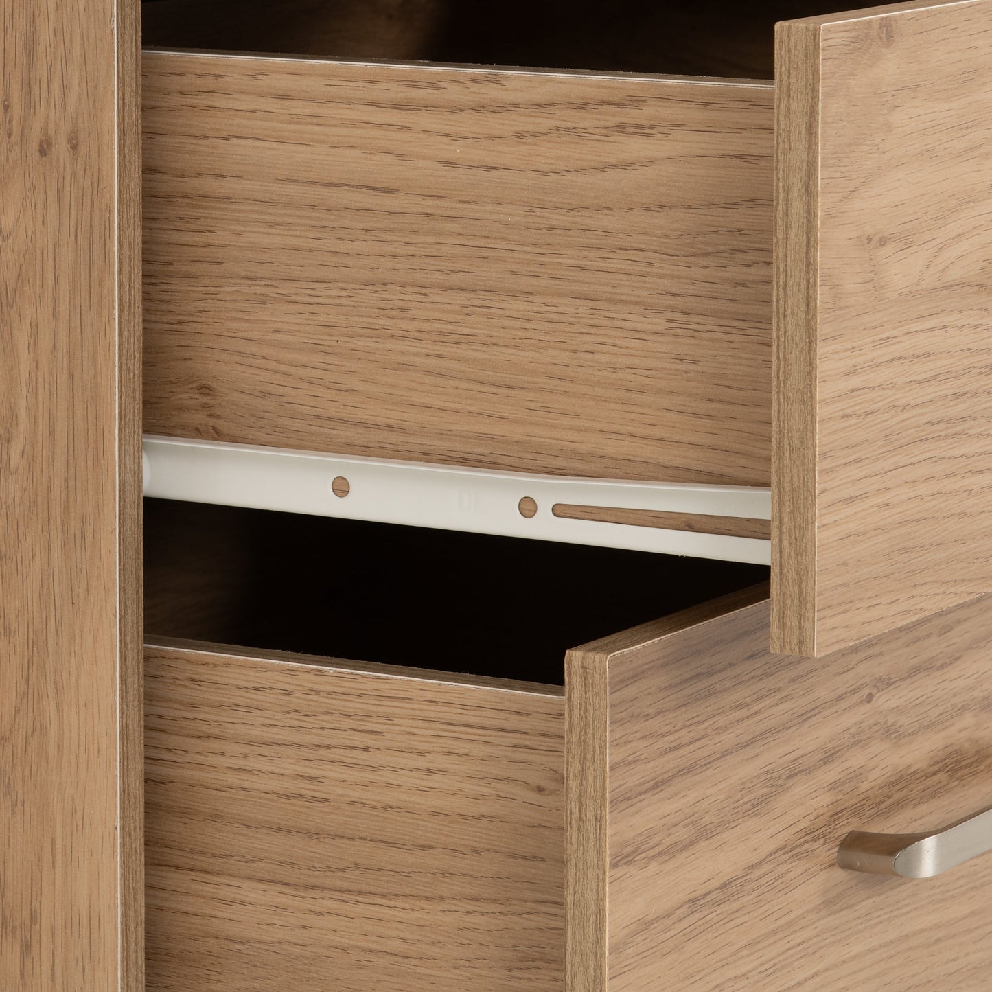 New 3 Drawer Bedside Table - Oak Effect