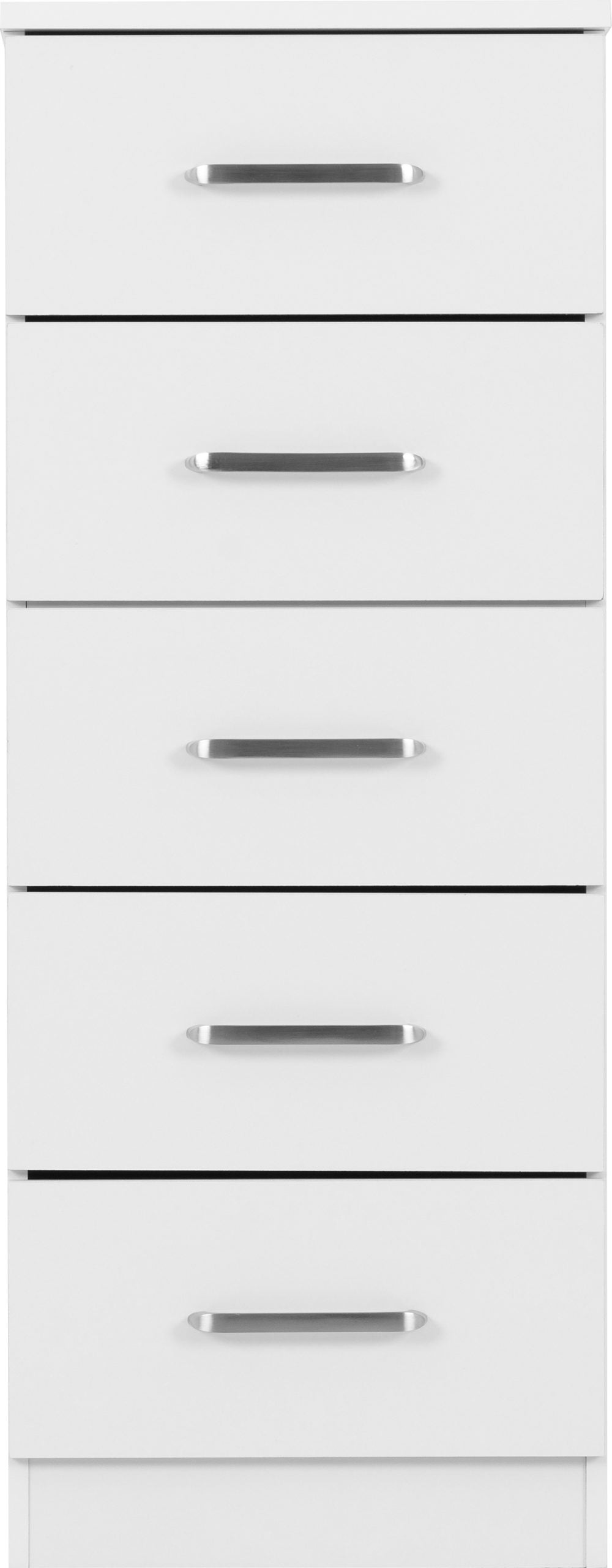 New 5 Drawer Narrow Chest - White