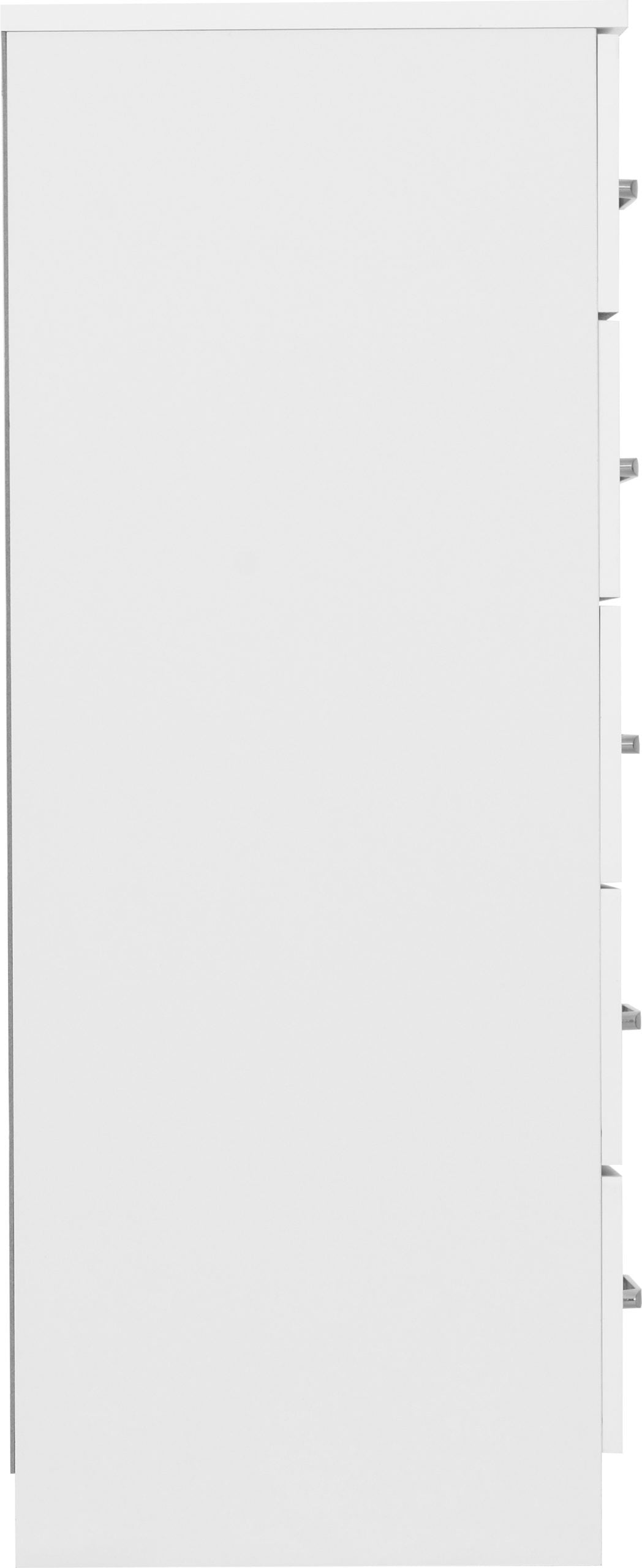 New 5 Drawer Narrow Chest - White