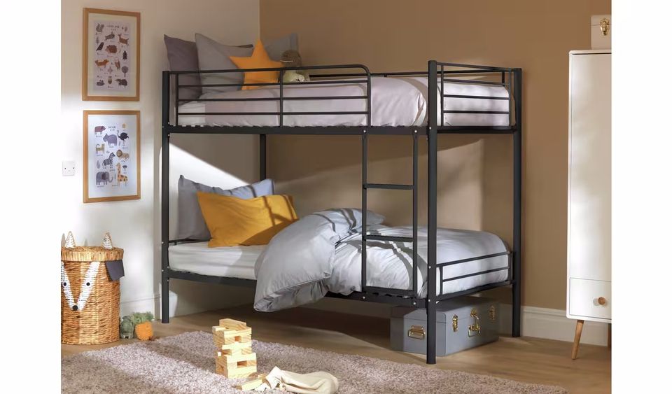 Mason Metal Bunk Bed Frame - Black