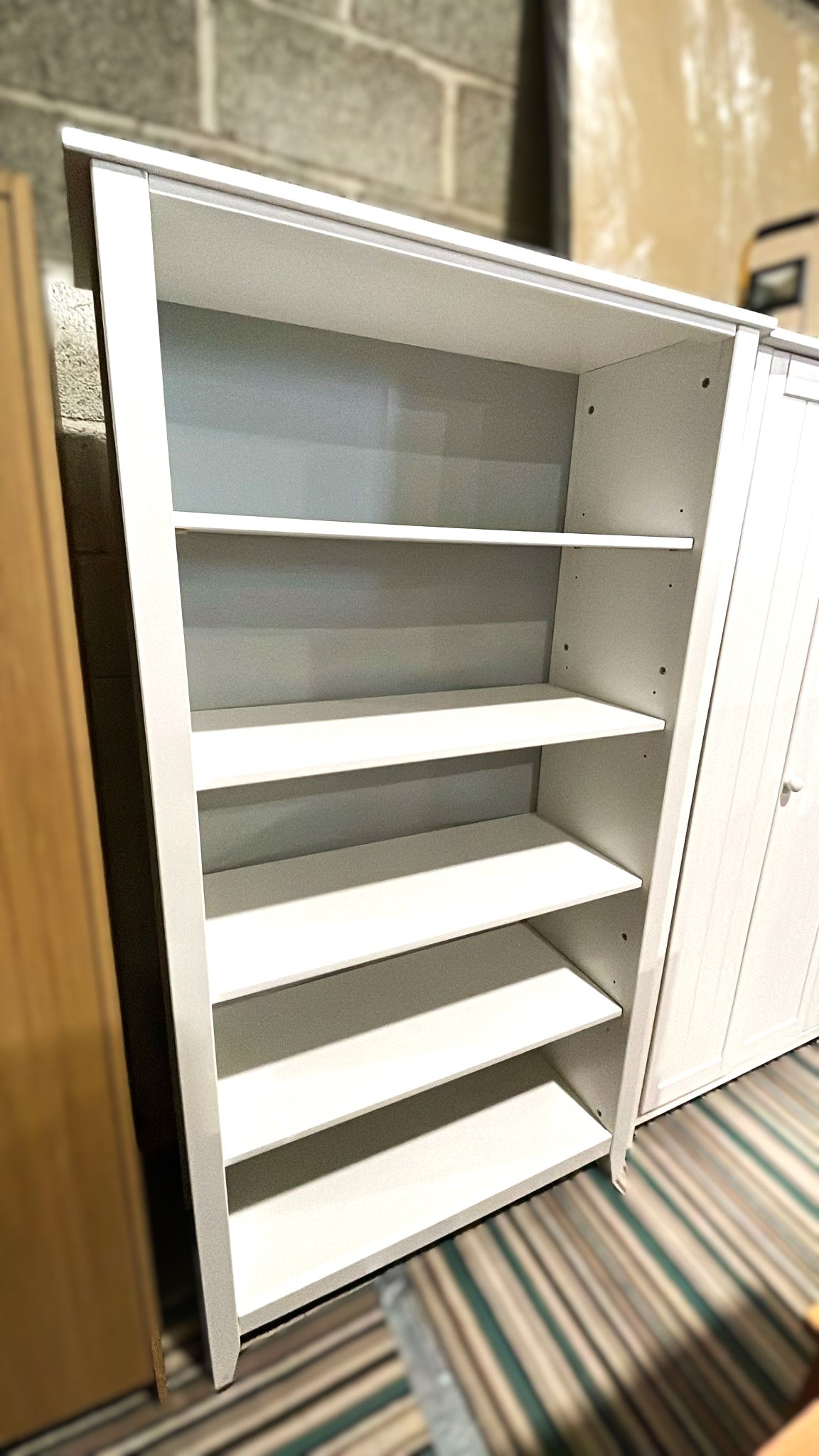 Assembled Minato Wide Bookcase White