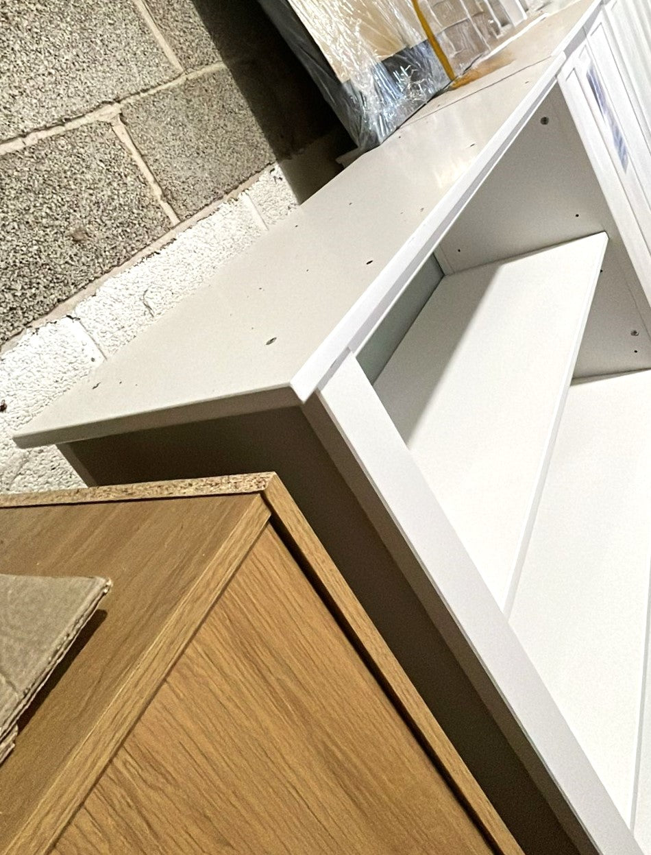 Assembled Minato Wide Bookcase White