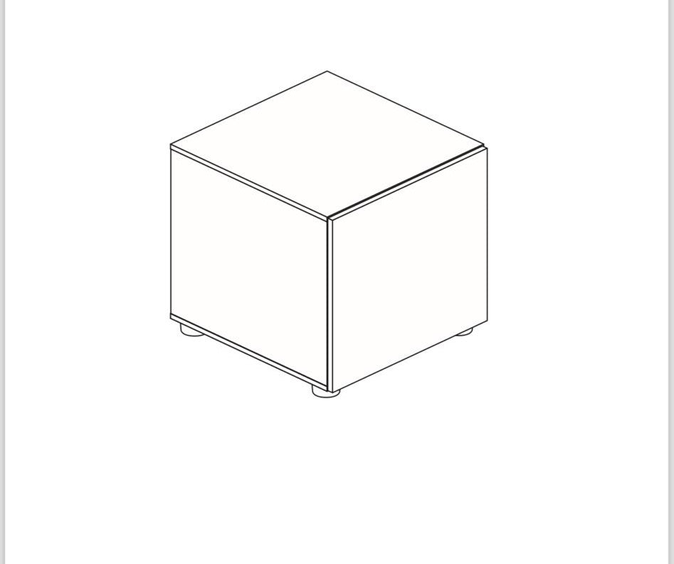 Malibu Stepped Small Storage Cube - White