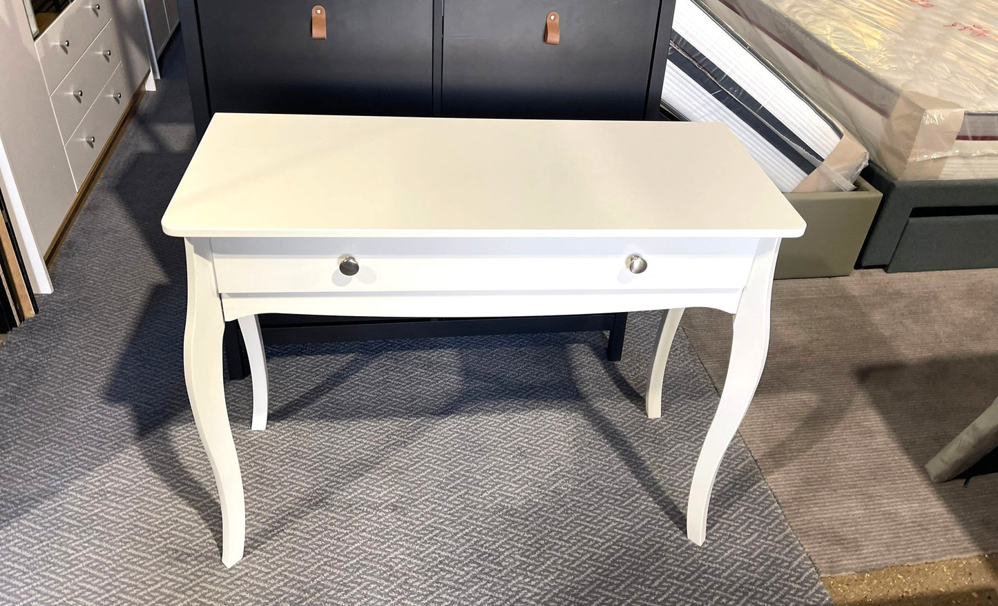 Assembled Amelie 1 Drawer Dressing Table - White (damage)
