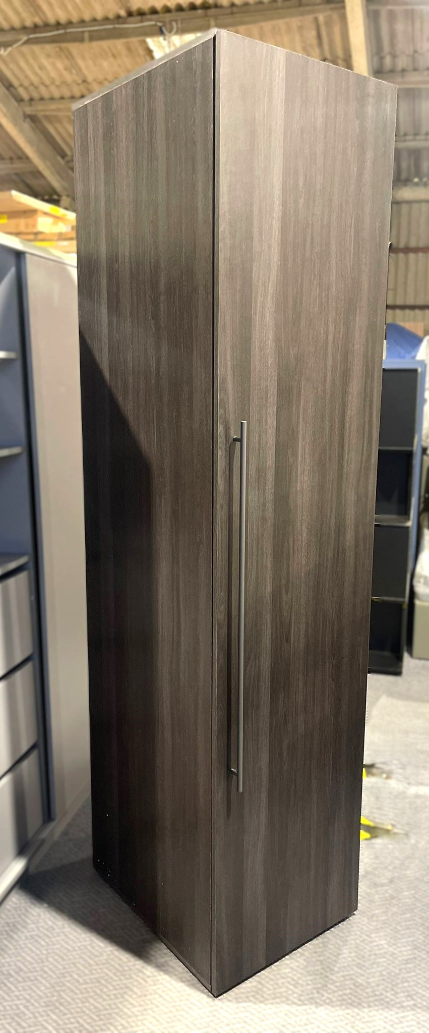 Assembled Habitat Atlas 1 Door Wardrobe - Black & Brown
