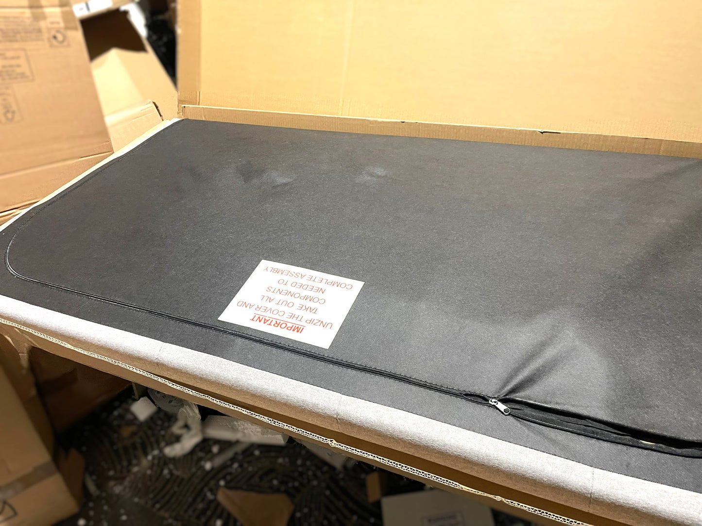(Minor defect) Eros Kingsize End Opening Ottoman Bed Frame- Grey