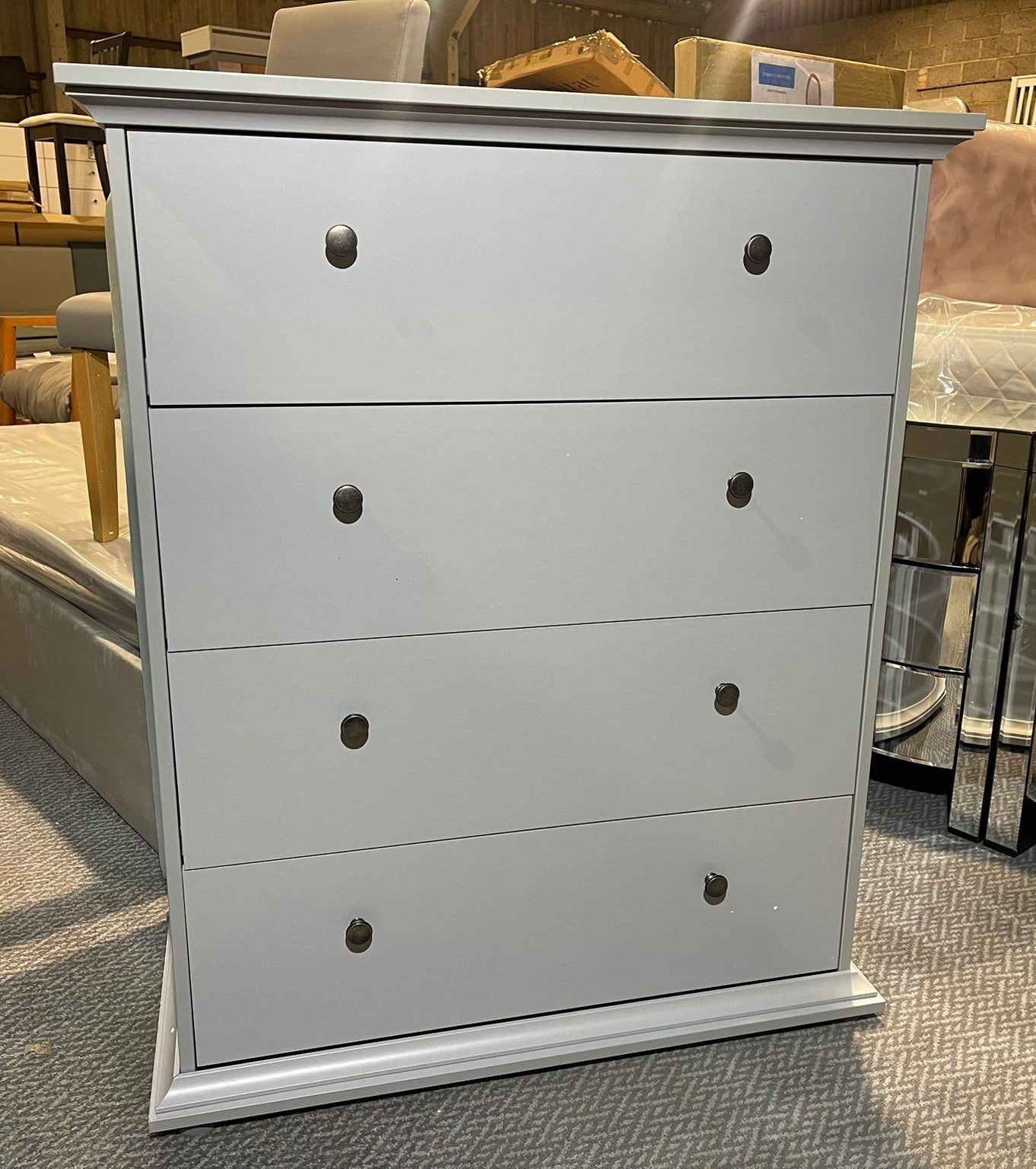 Assembled Habitat Heathland 4 Drawer Chest - Grey