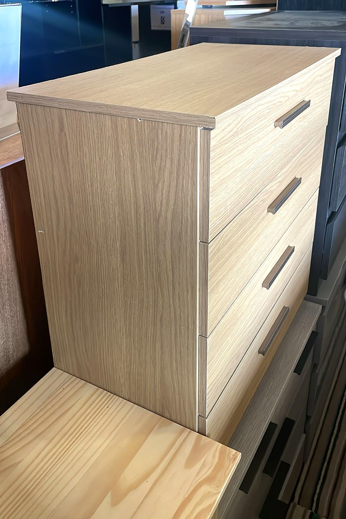(Ex-Display) Assembled Capella 4 Drawer - Oak Effect