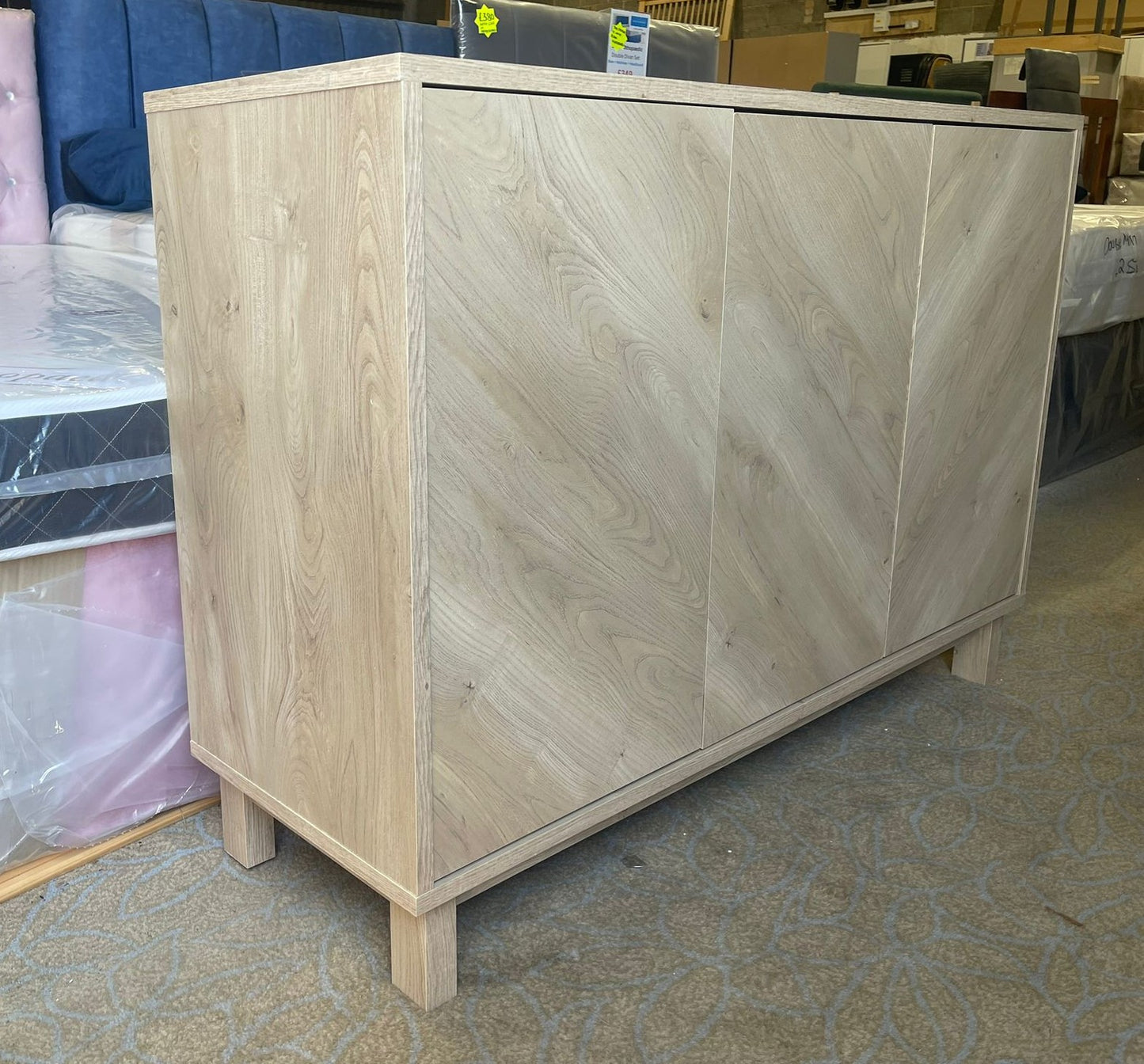 Assembled Habitat Fynn 3 Door Sideboard - Oak