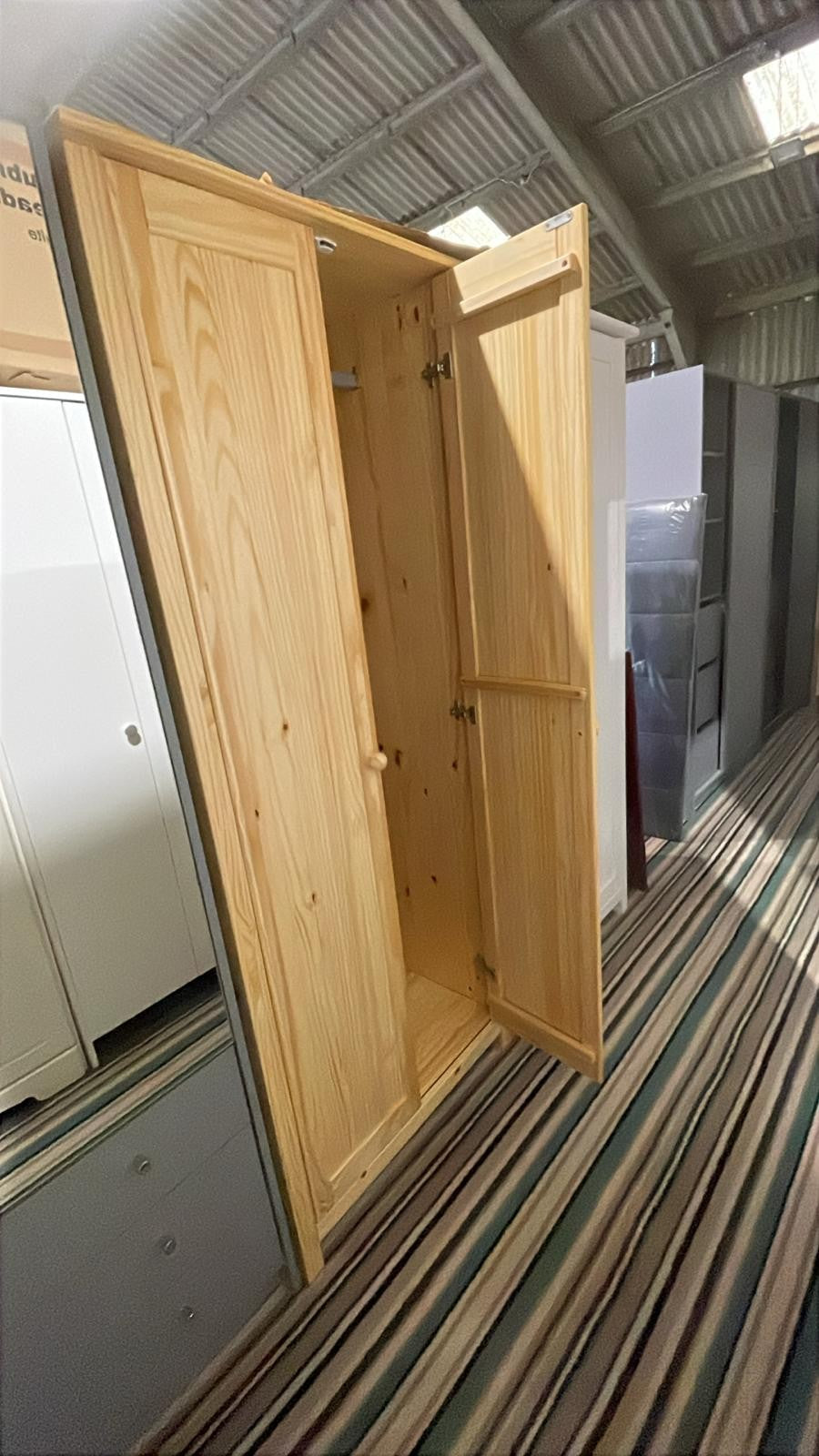 Assembled Scandinavia 2 Door Wardrobe - Pine