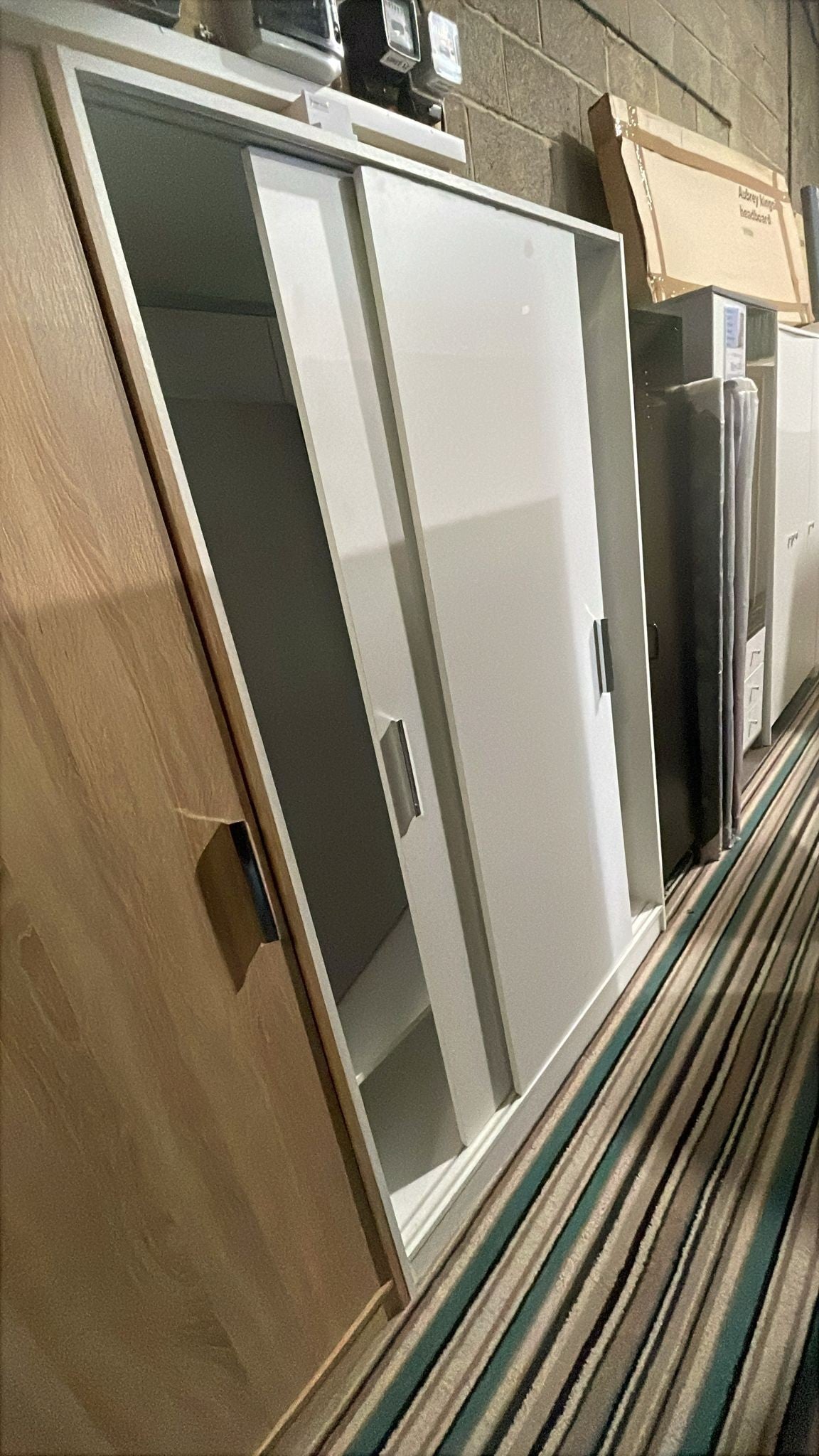 Assembled Nova 2 Door Sliding Wardrobe - White