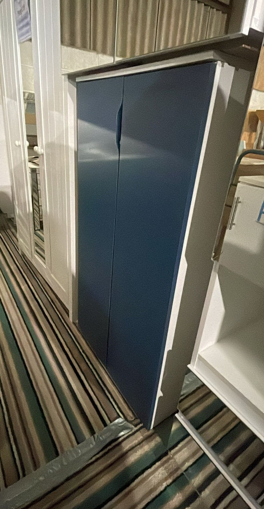 Assembled Habitat Kids Pod 2 Door Short Wardrobe - Blue