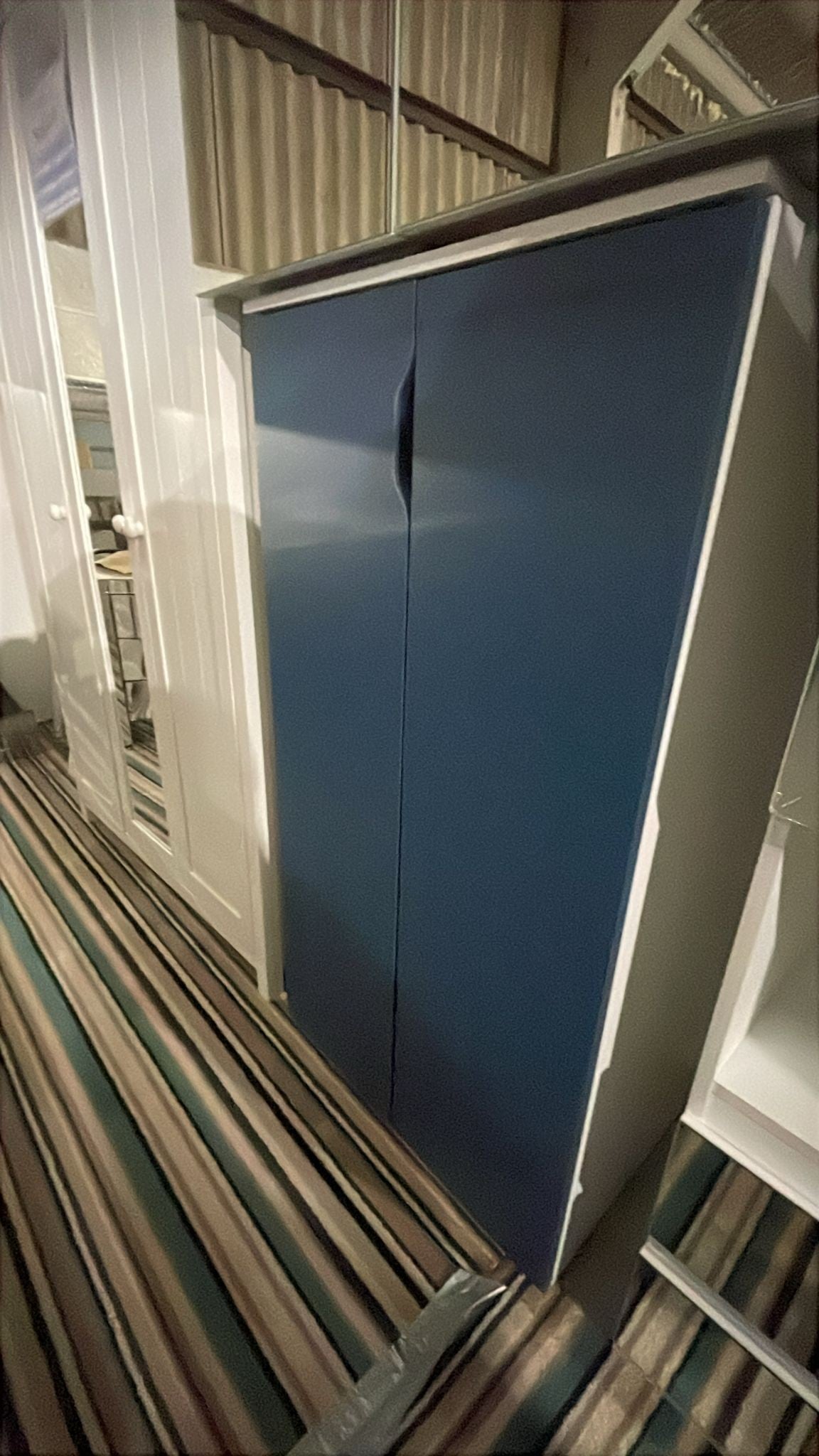 Assembled Habitat Kids Pod 2 Door Short Wardrobe - Blue