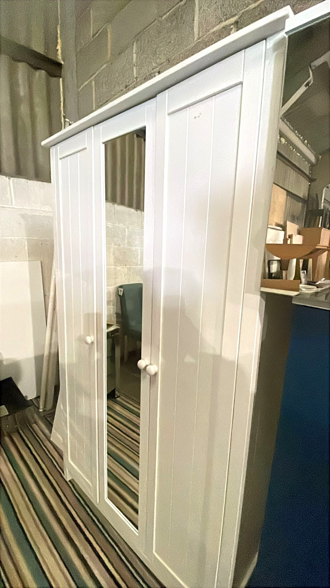 Assembled Scandinavia 3 Door Wardrobe - White