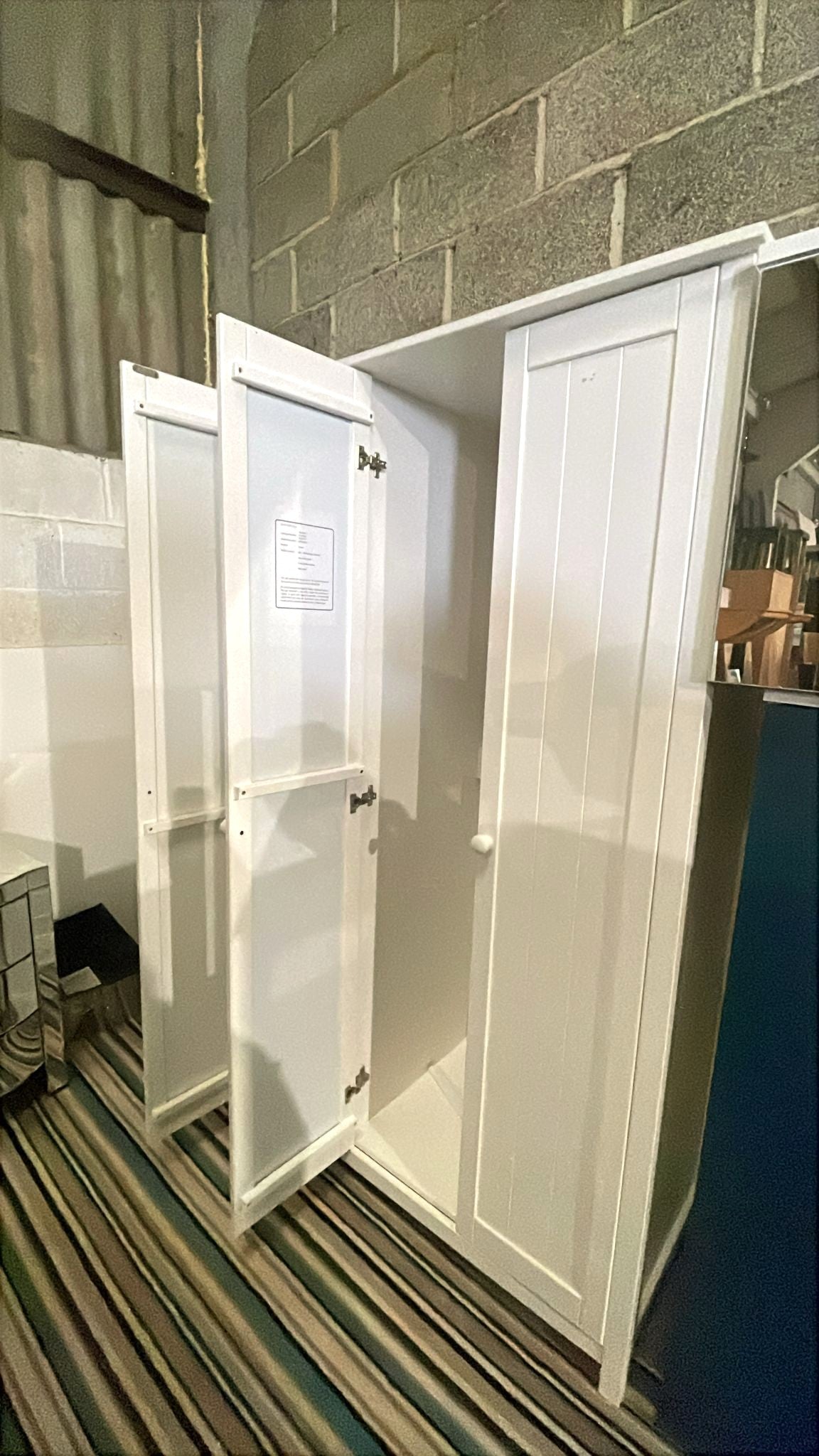 Assembled Scandinavia 3 Door Wardrobe - White