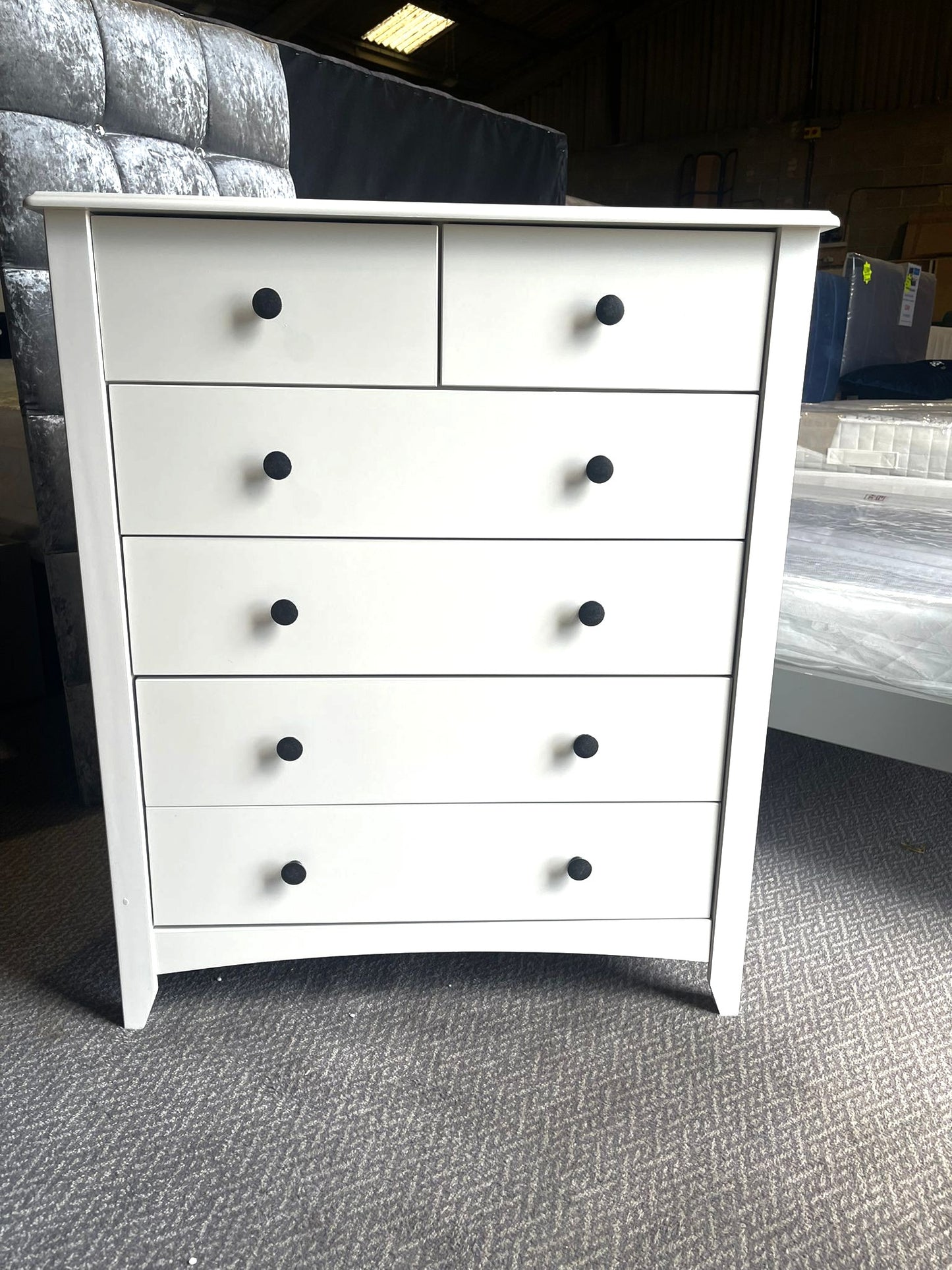 Assembled Habitat Minato Slim 6 Drawer Chest - White