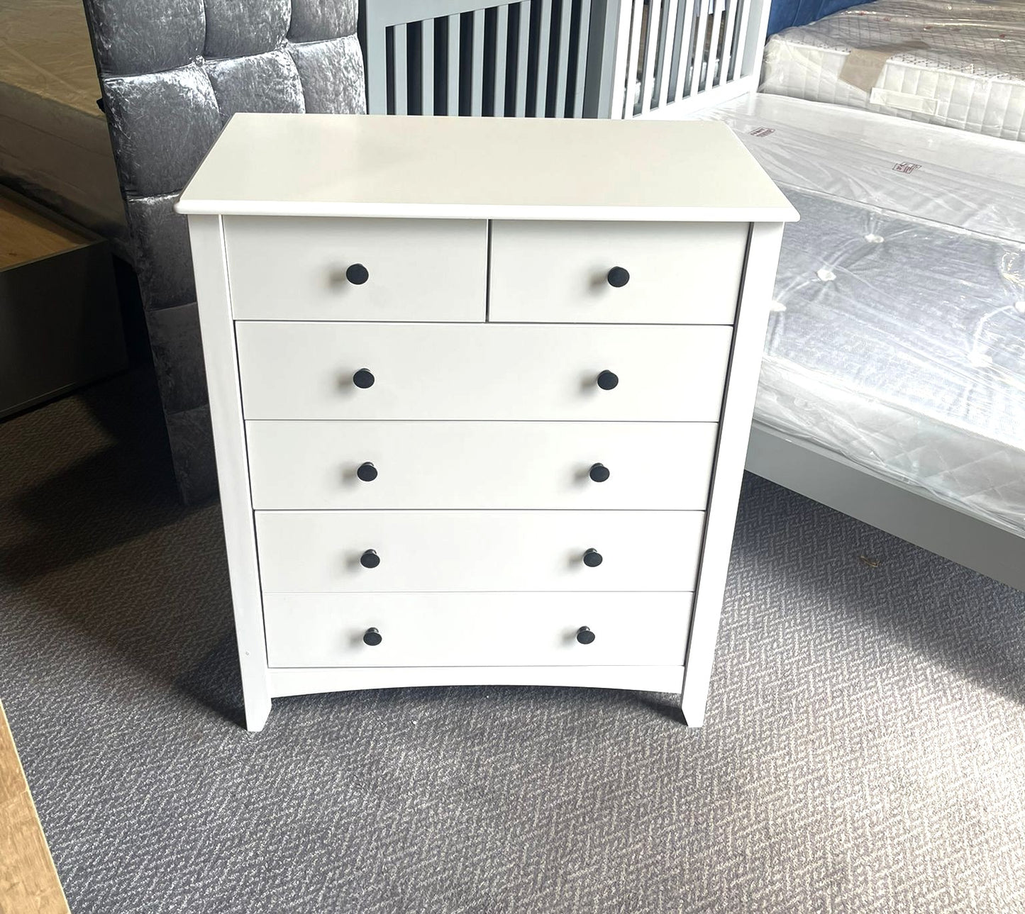 Assembled Habitat Minato Slim 6 Drawer Chest - White