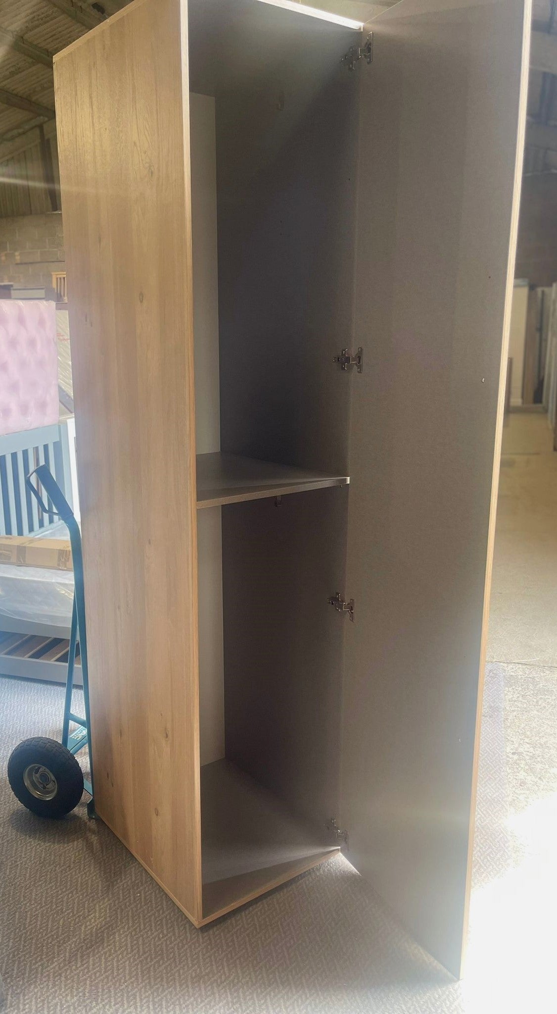 Assembled Atlas 1 Door Wardrobe - Oak