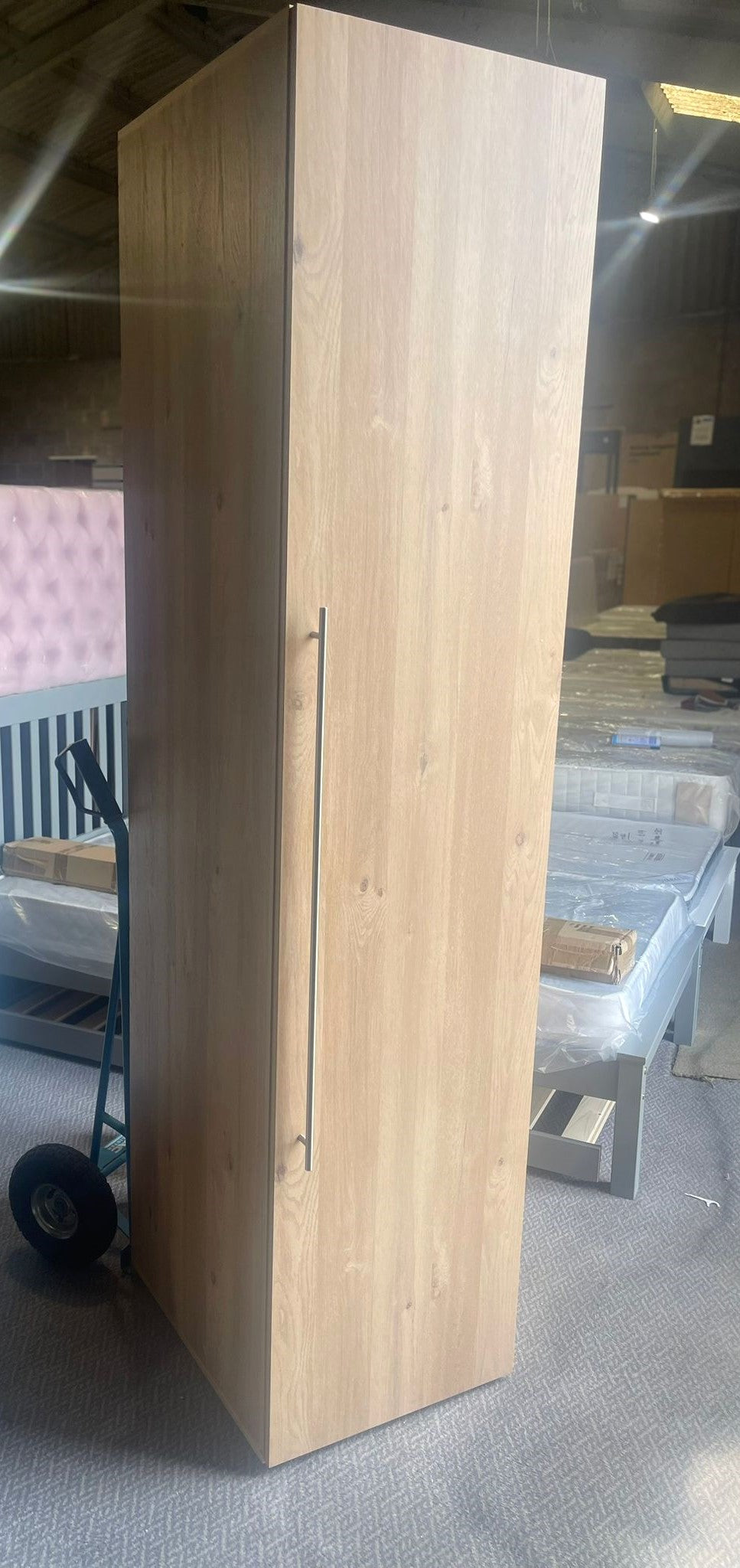 Assembled Atlas 1 Door Wardrobe - Oak