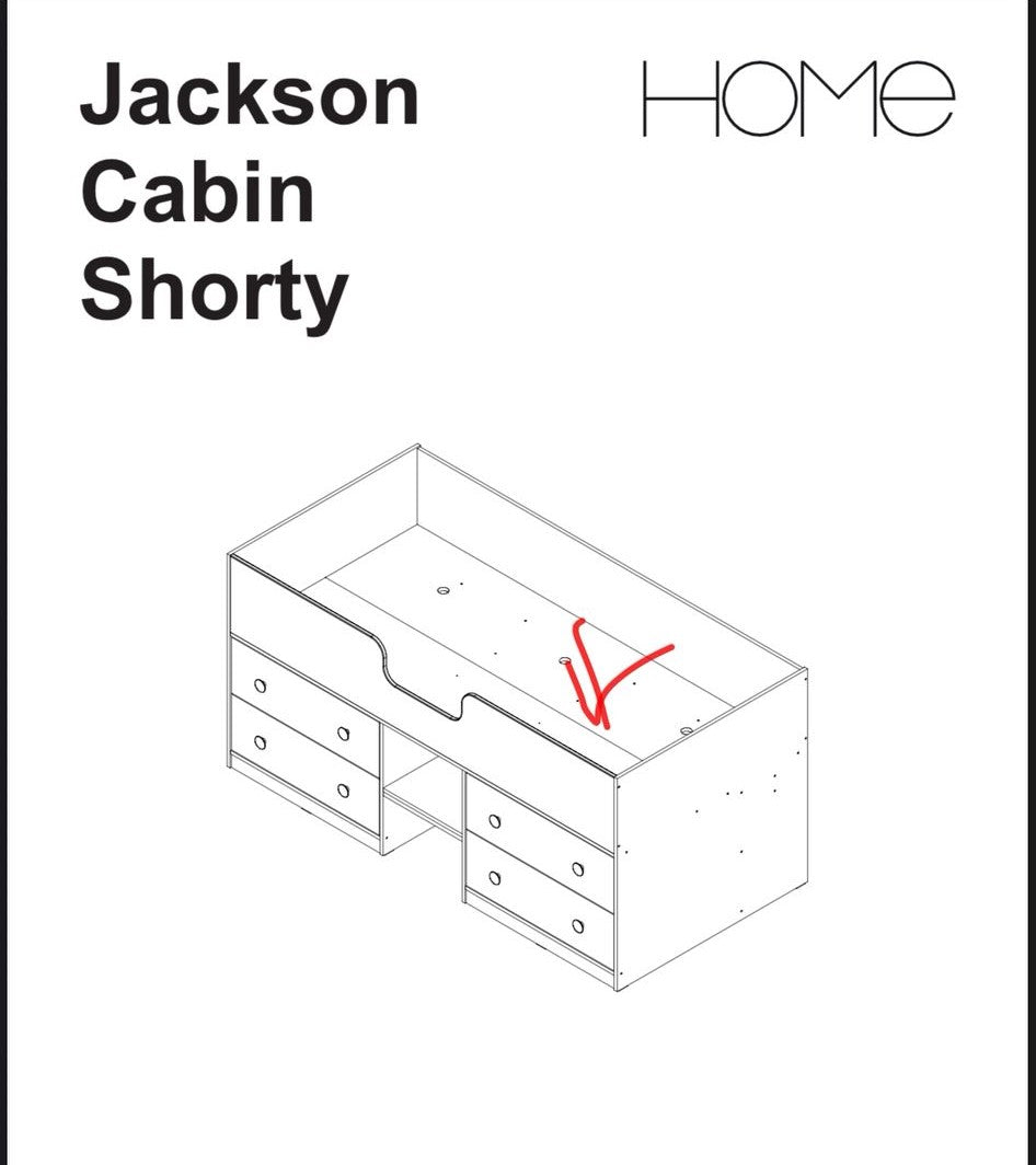 (Damage) Habitat Jackson Mid Sleeper Bed Frame - White and Grey