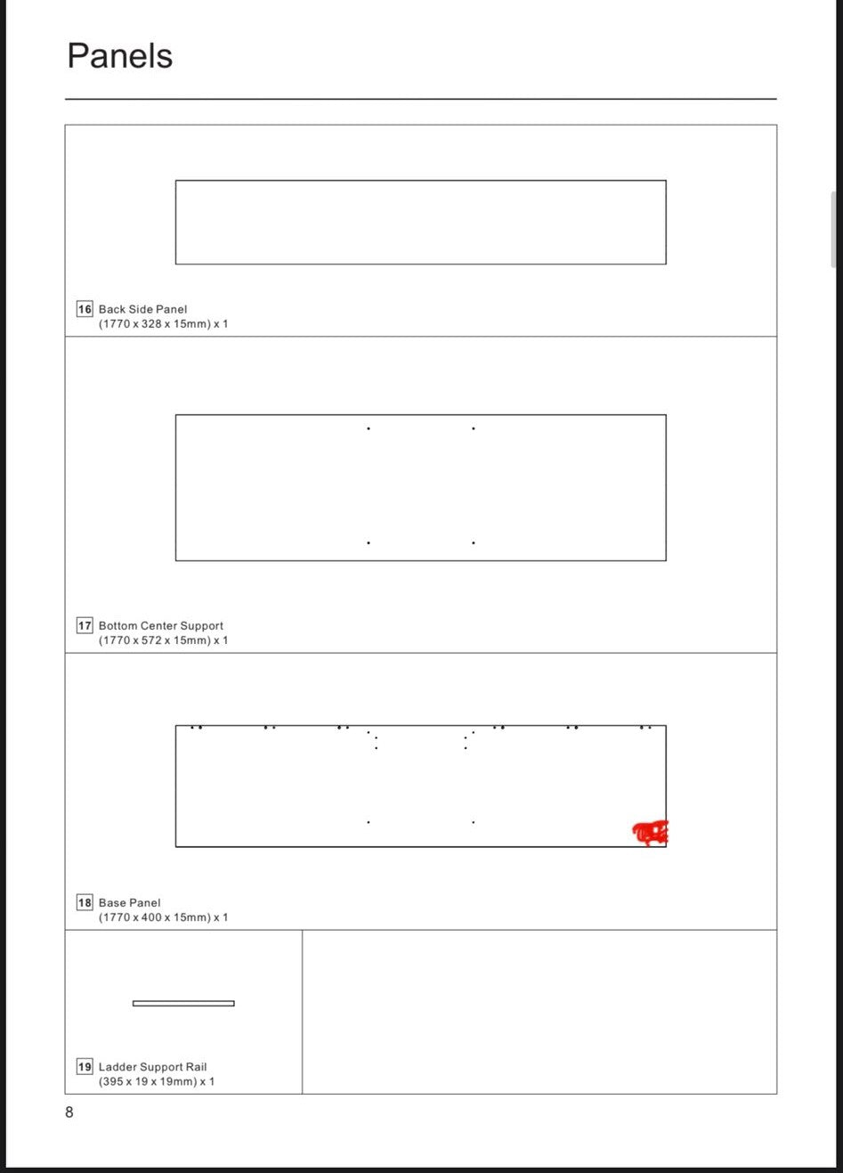 (Damage) Habitat Jackson Mid Sleeper Bed Frame - White and Grey